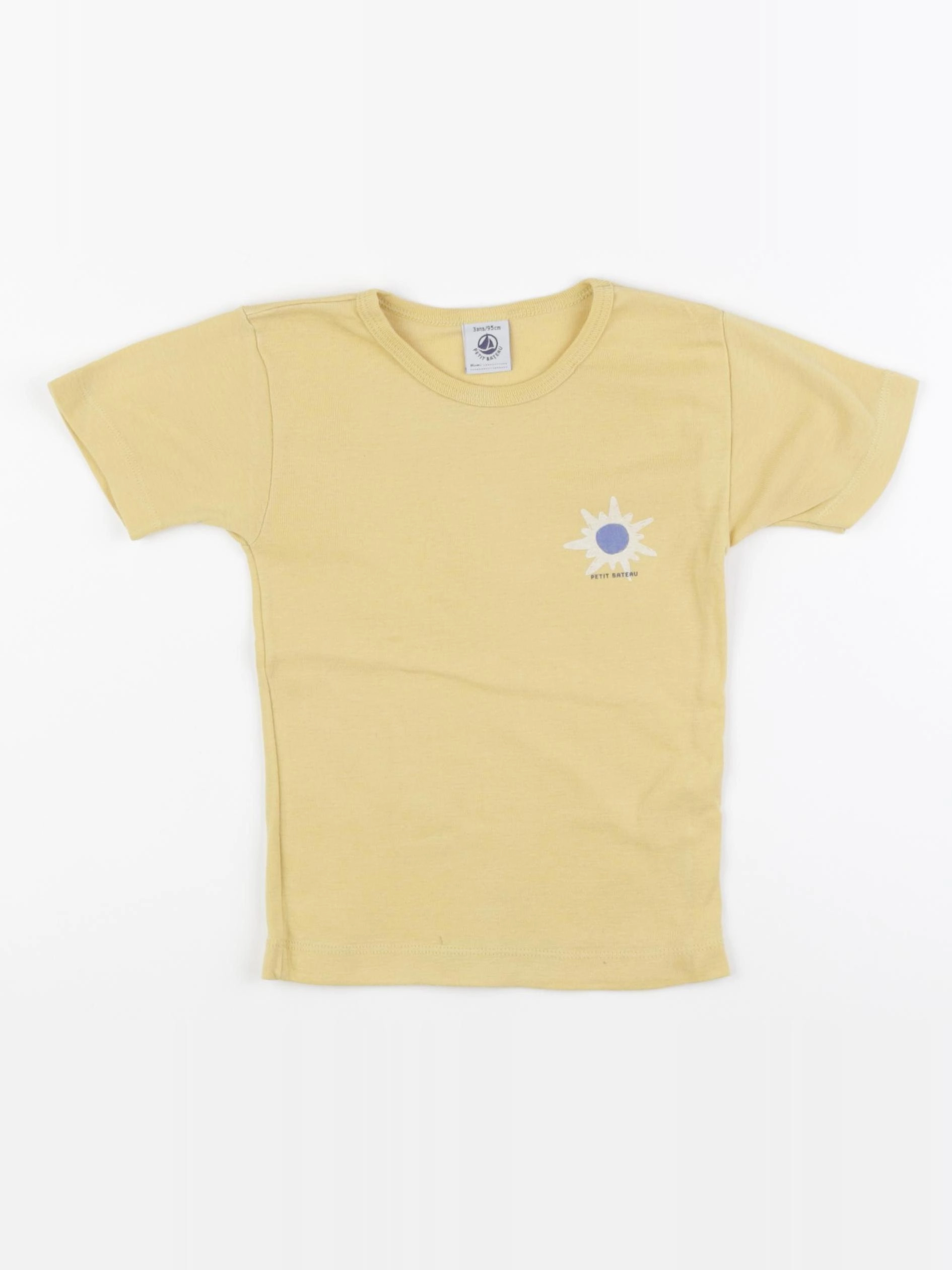 Petit Bateau - tee-shirt jaune - 3 ans