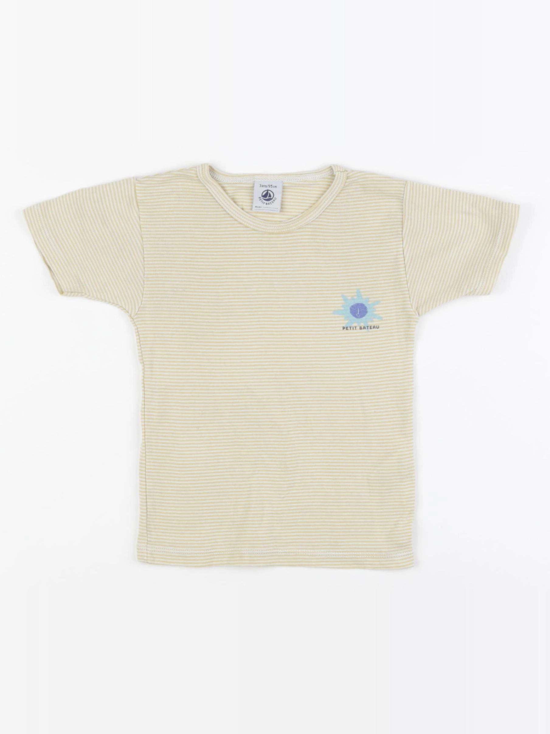 Petit Bateau - tee-shirt jaune - 3 ans