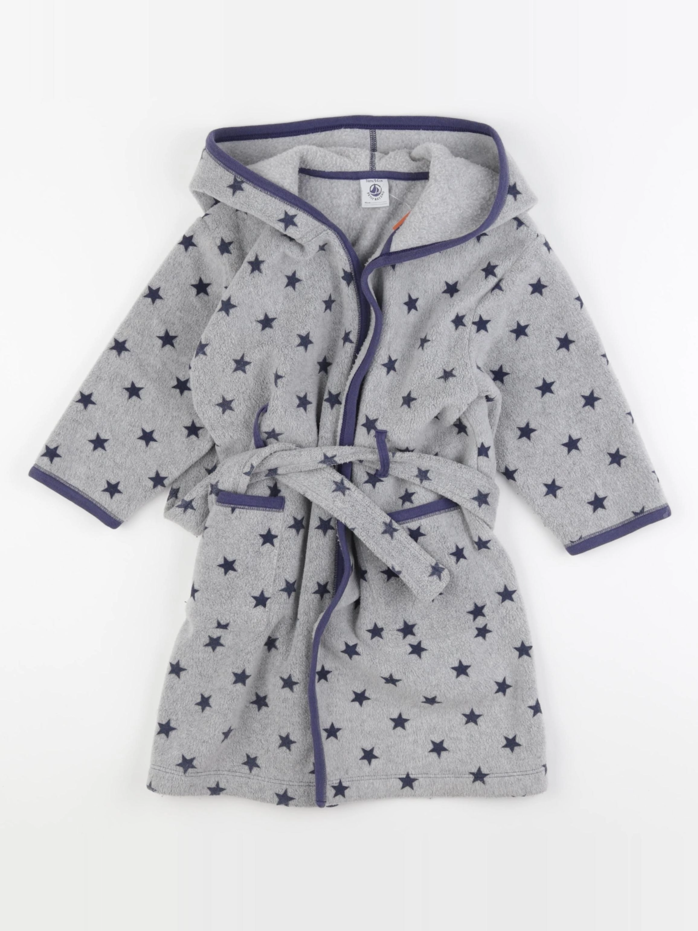 Petit Bateau - robe de chambre gris - 3 ans