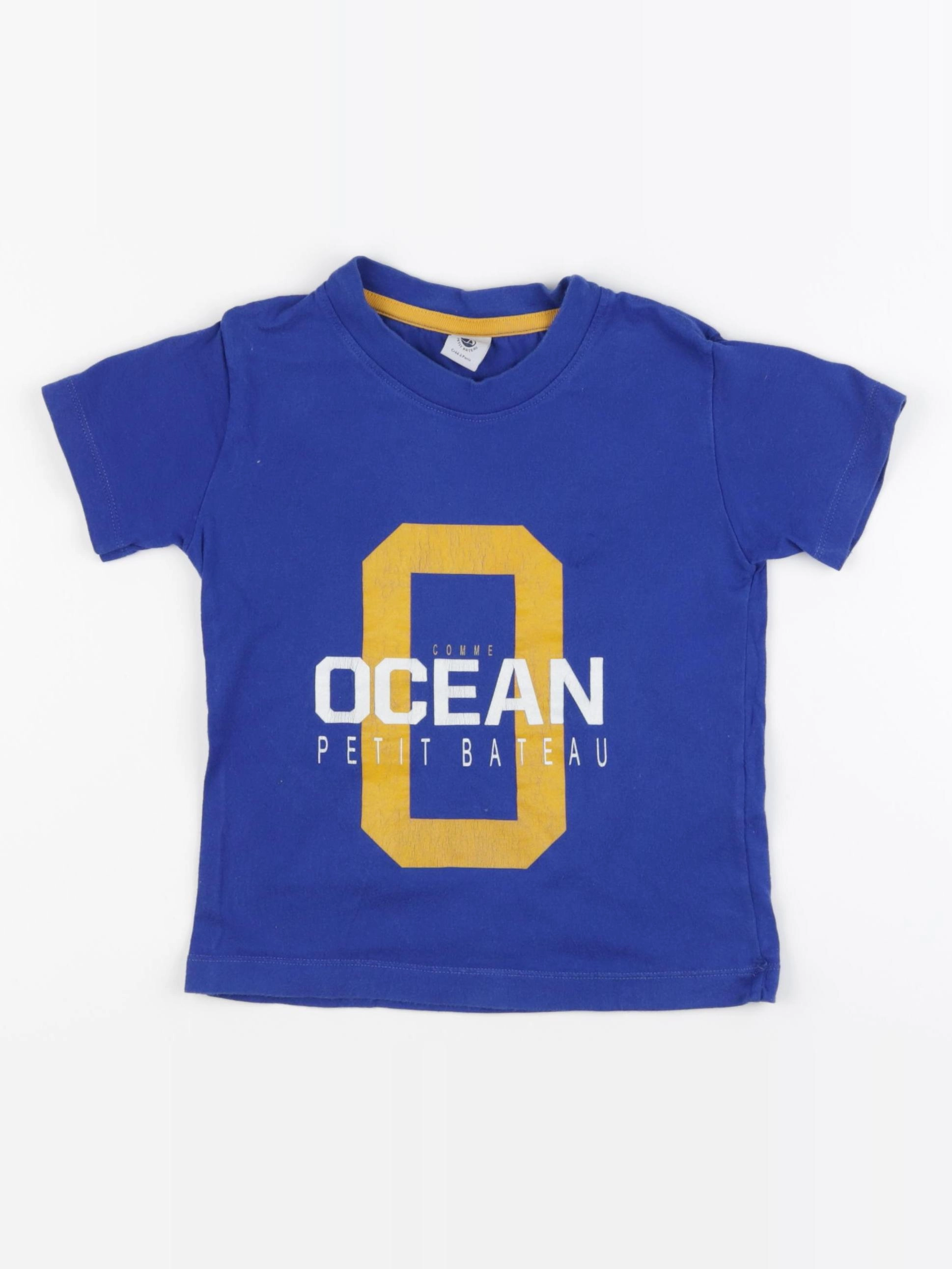Petit Bateau - tee-shirt bleu - 6 ans