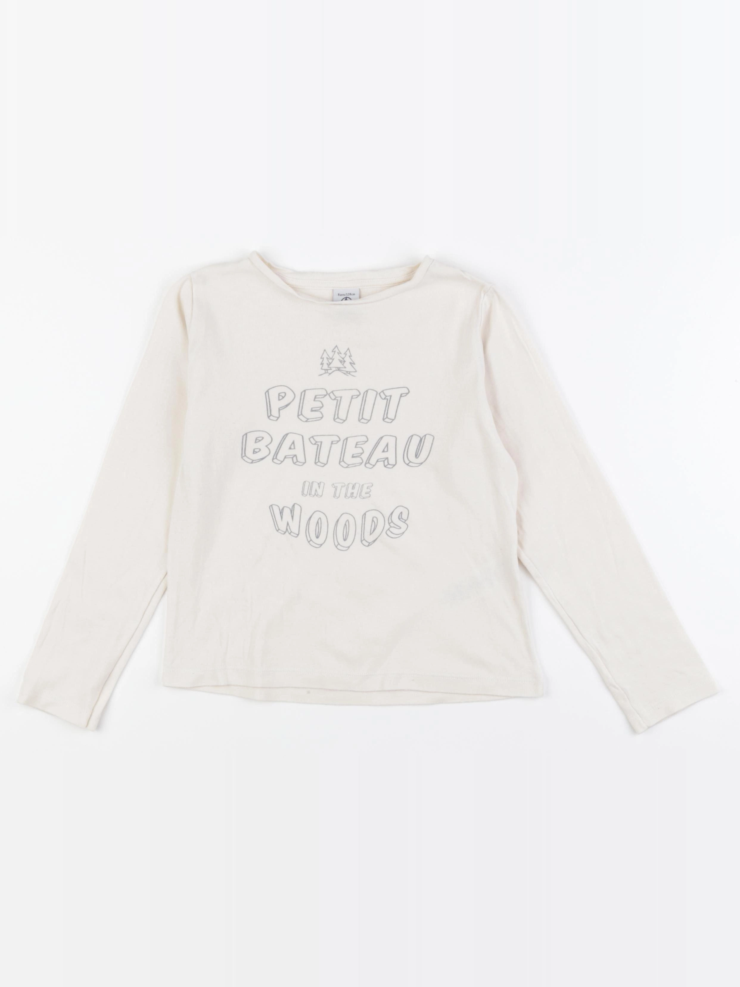 Petit Bateau - tee-shirt beige - 8 ans