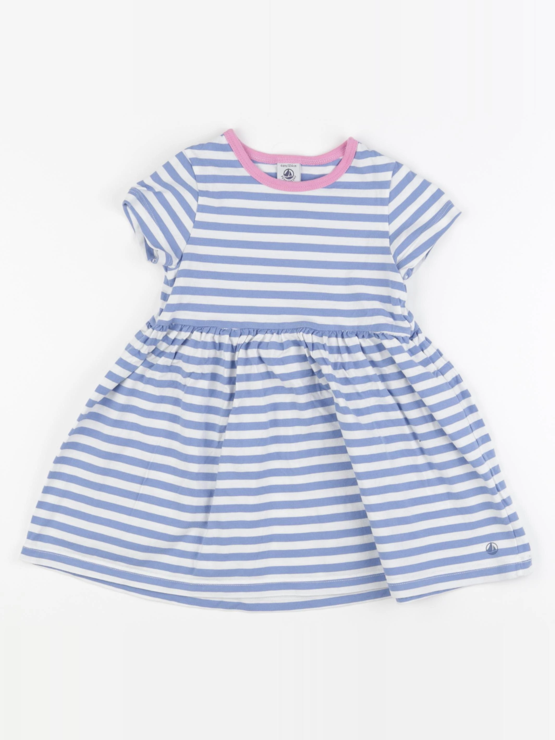 Petit Bateau - robe bleu - 4 ans