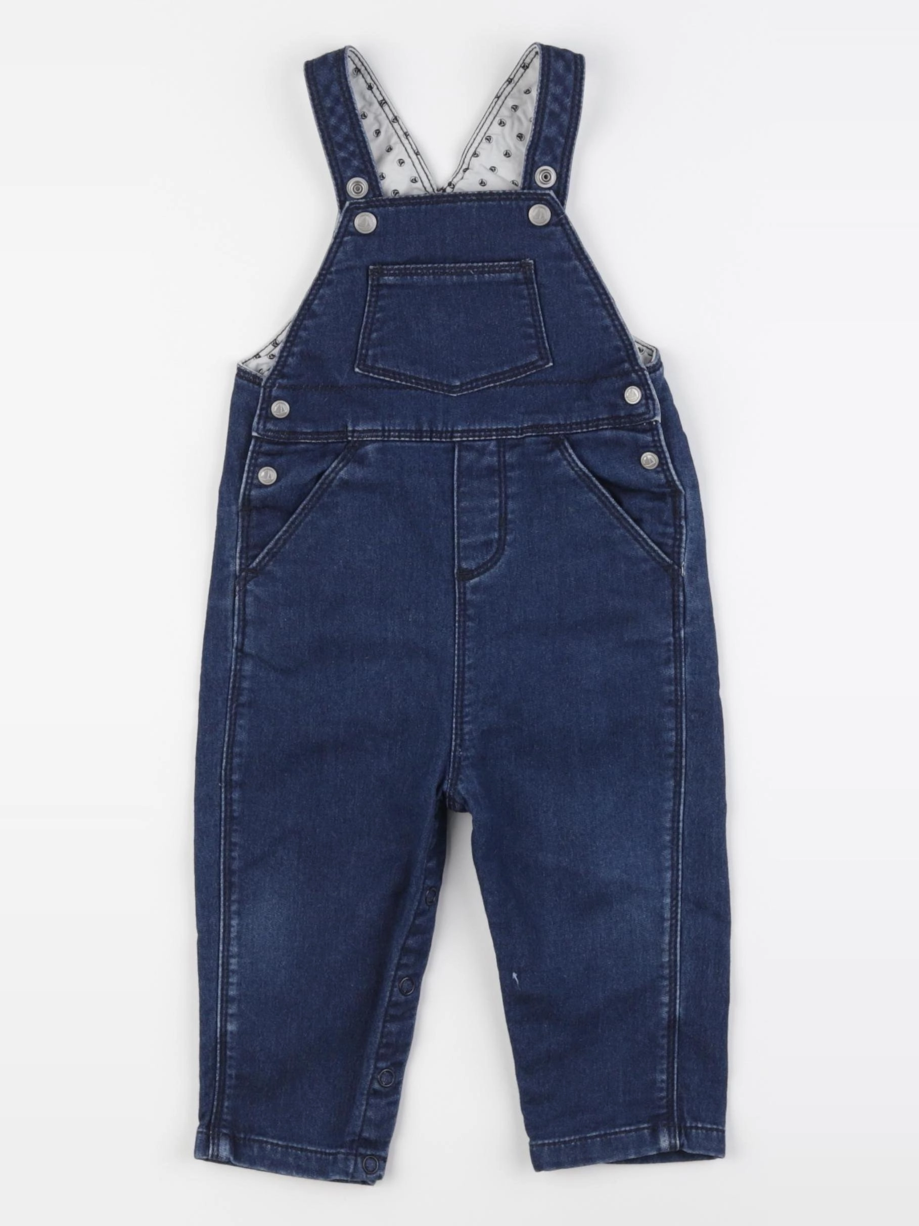 Petit Bateau - salopette bleu - 12 mois