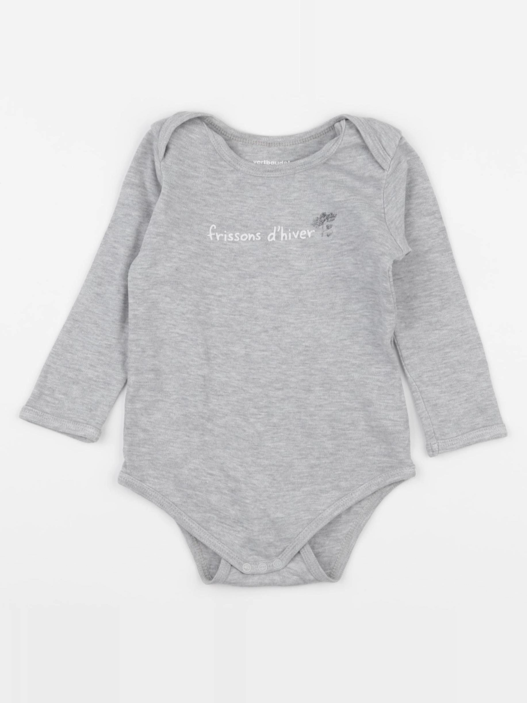 Vertbaudet - body gris - 18 mois