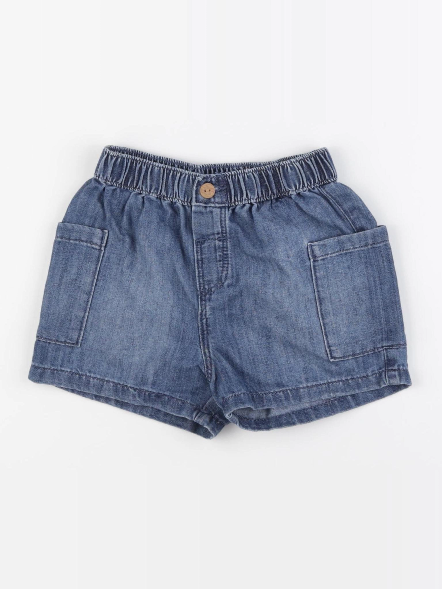 H&M - short bleu - 18/24 mois