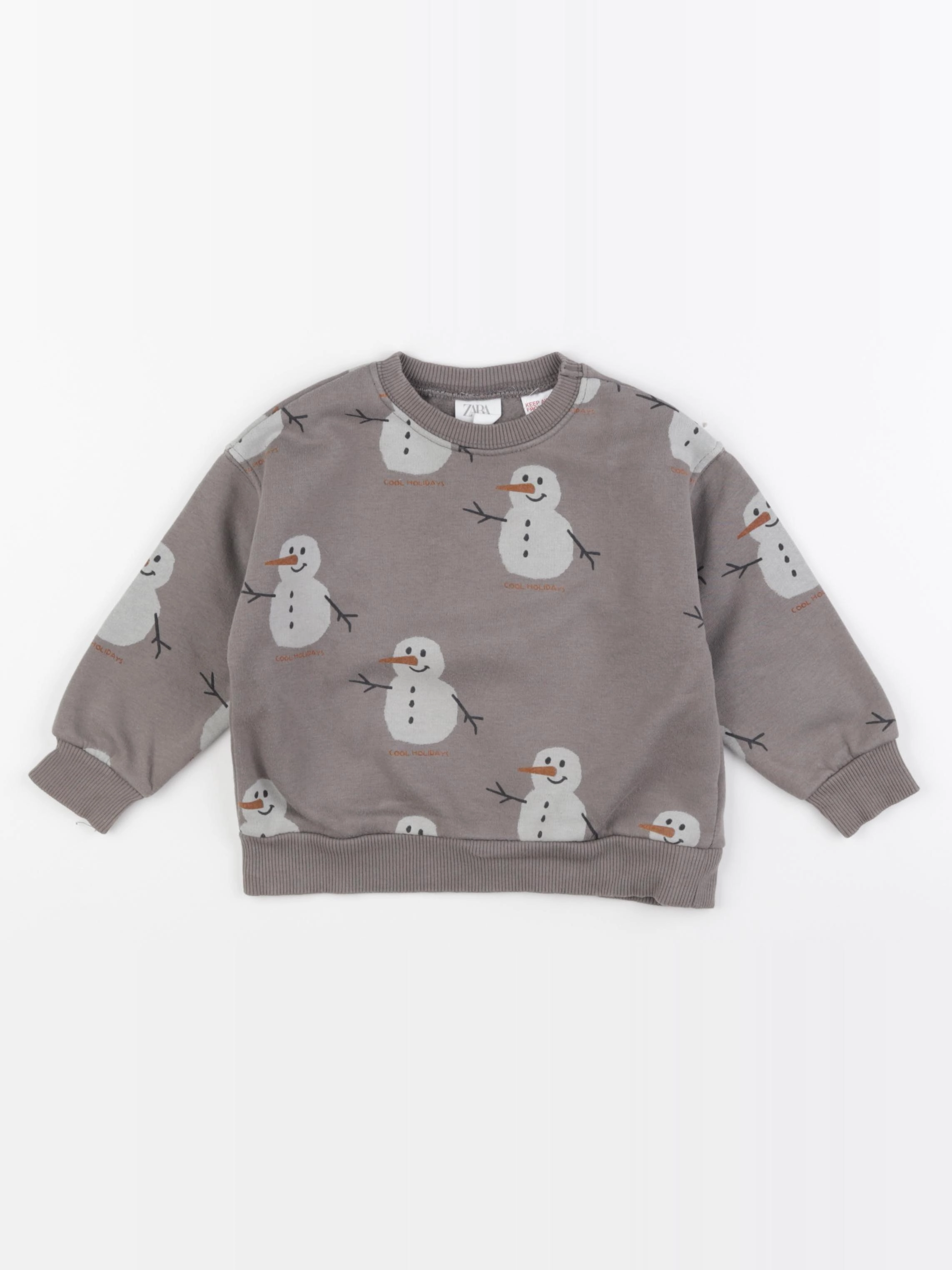 Zara - sweat gris - 12/18 mois