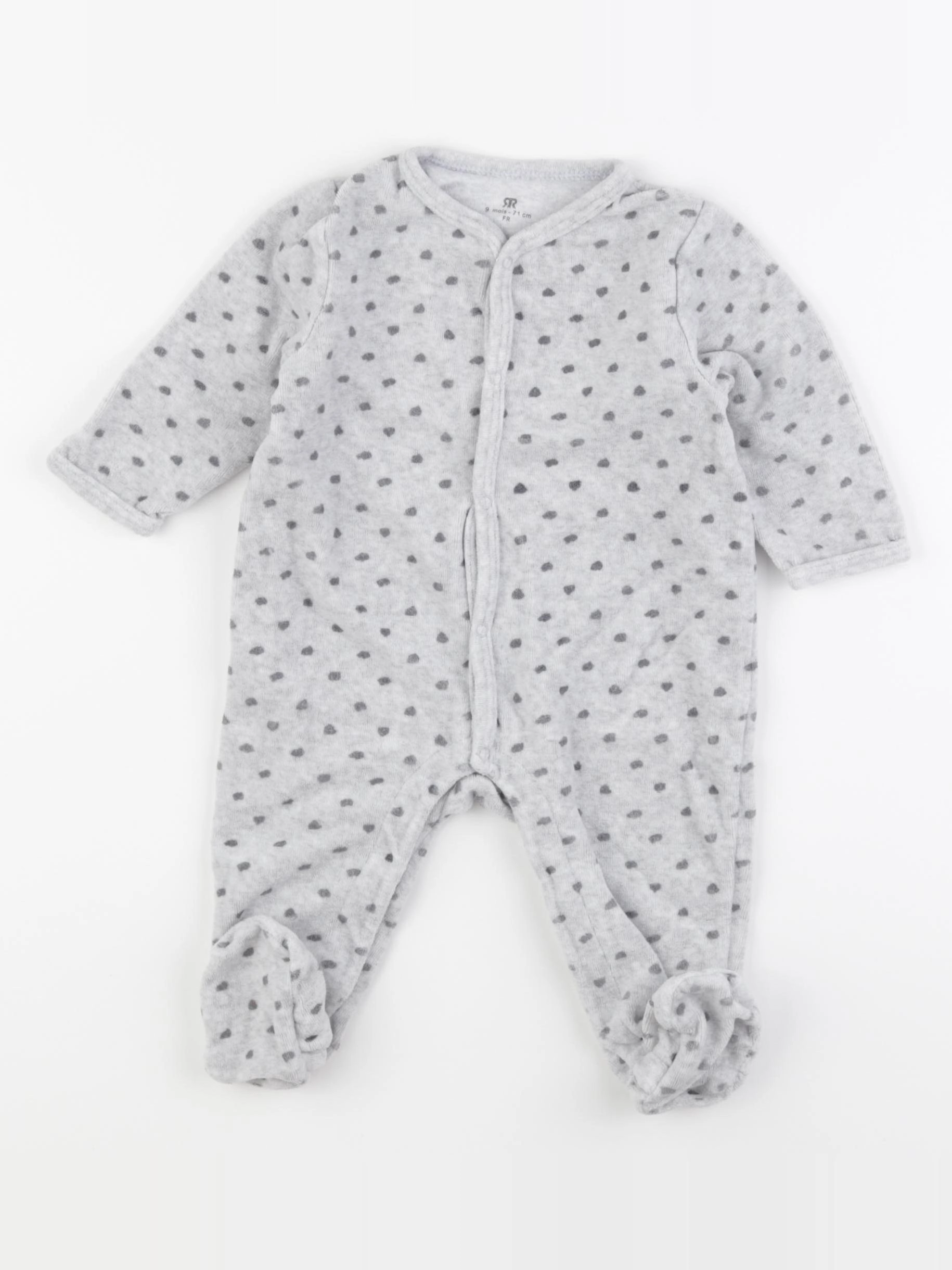 La Redoute - pyjama velours gris - 9 mois