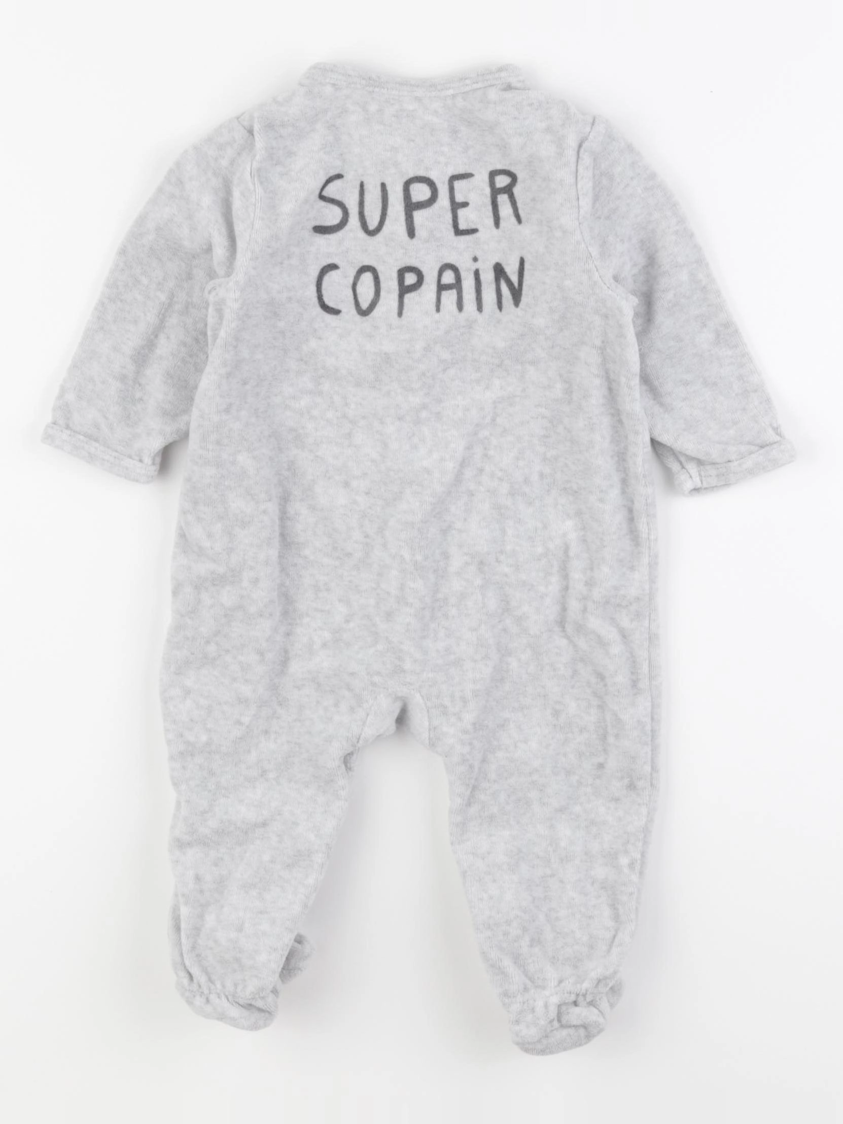 La Redoute - pyjama velours gris - 9 mois