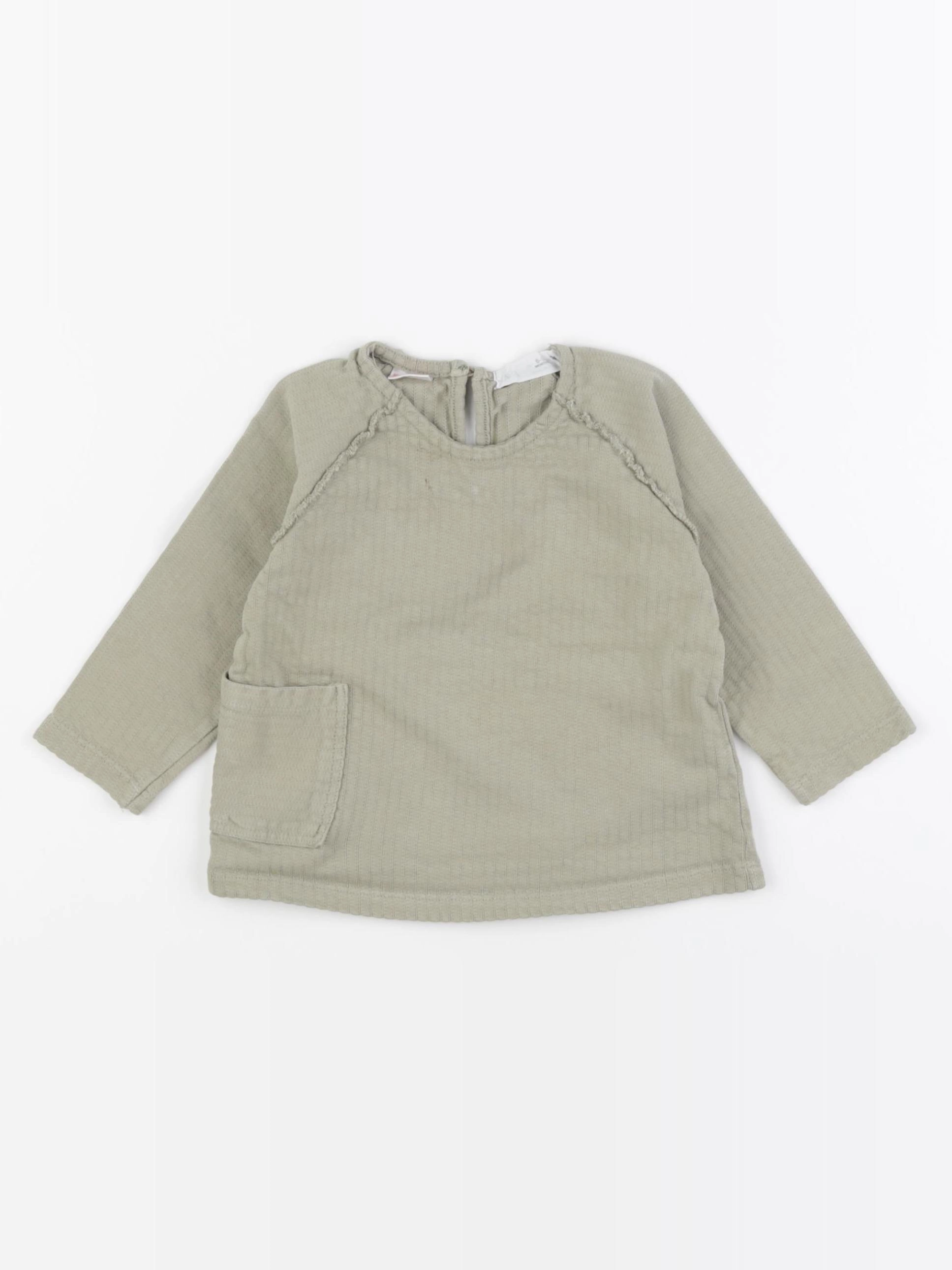 Zara - tee-shirt vert - 6/9 mois