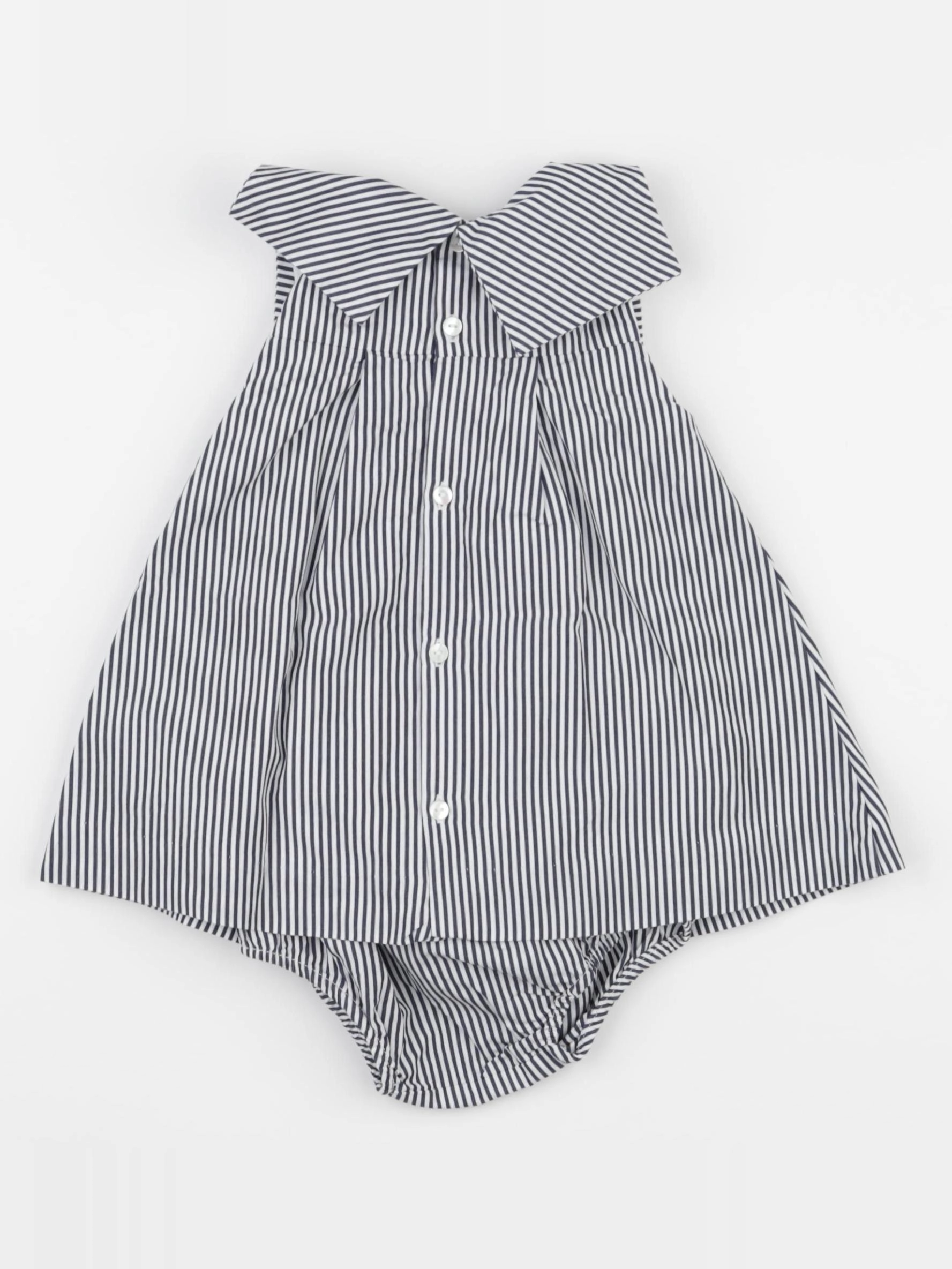 Jacadi - robe blanc, bleu - 6 mois