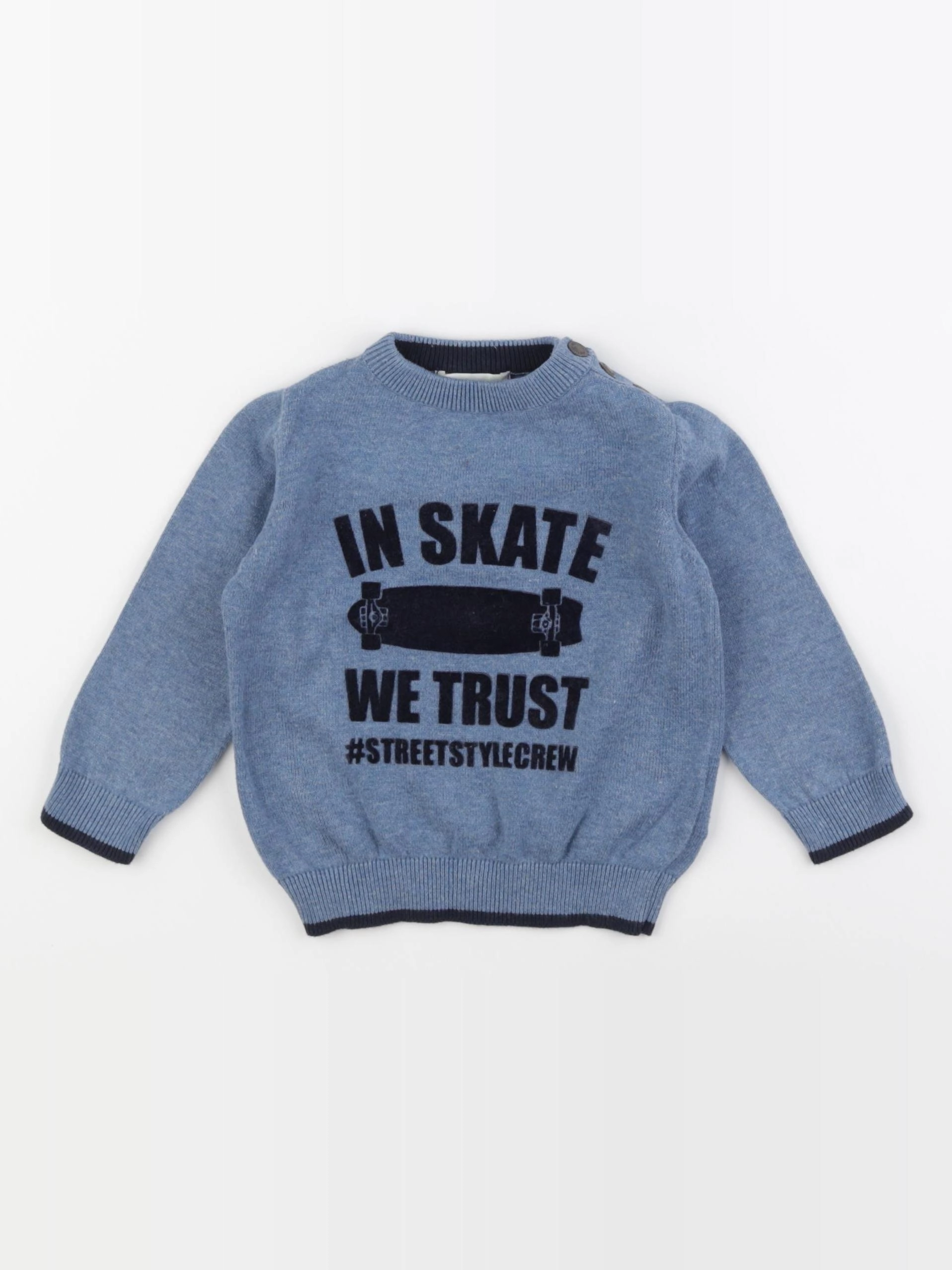 Vertbaudet - pull bleu - 2 ans
