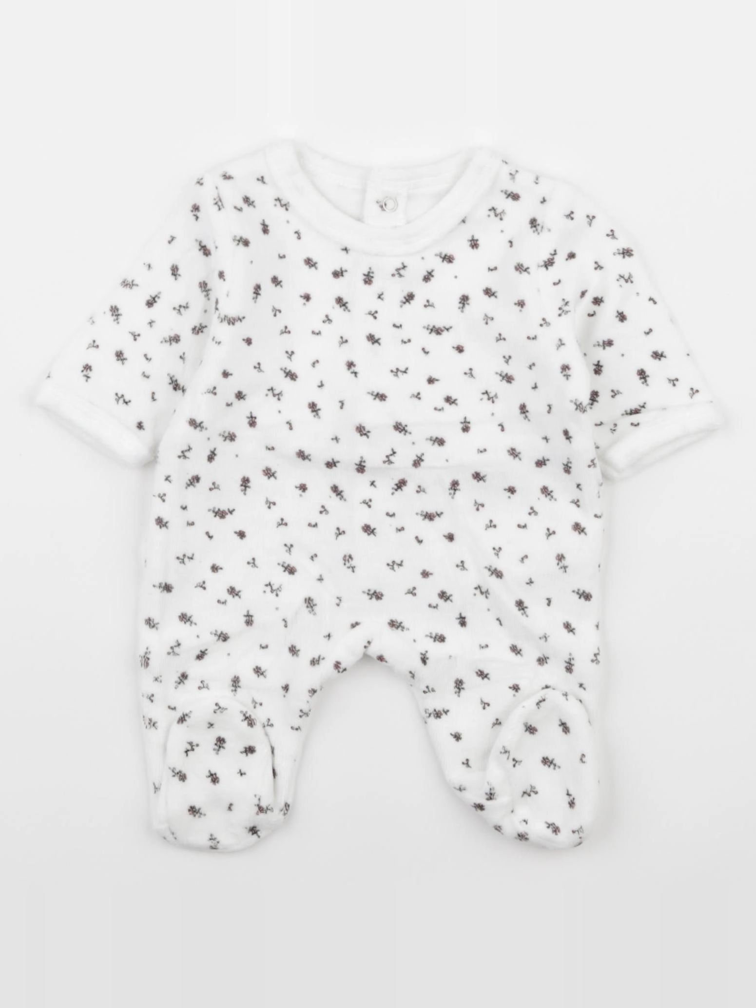 Vertbaudet - pyjama coton blanc - 0 mois