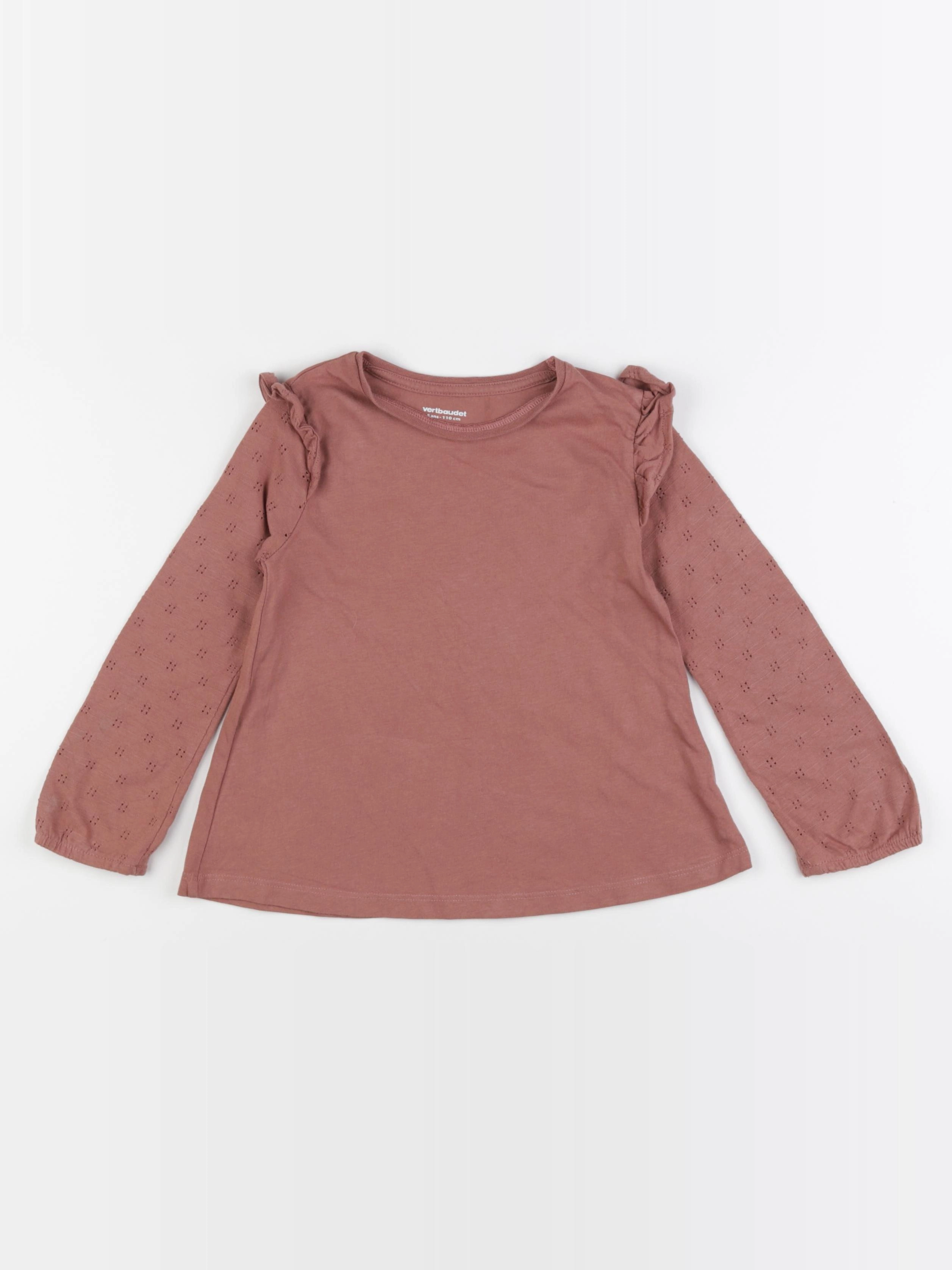Vertbaudet - tee-shirt marron - 5 ans