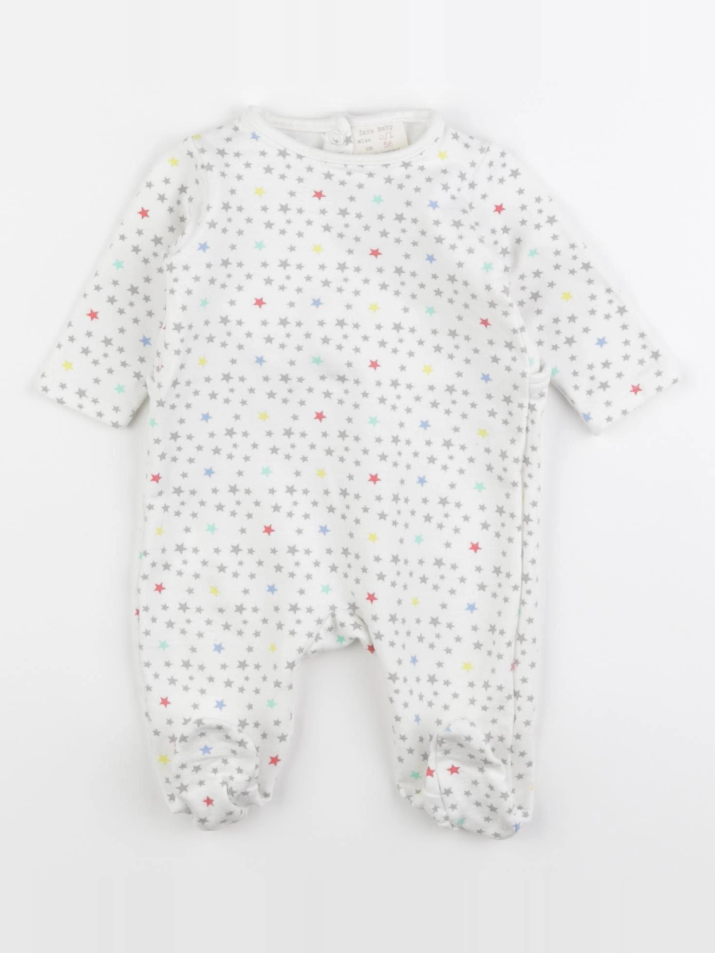 Zara - pyjama coton blanc - 0/1 mois