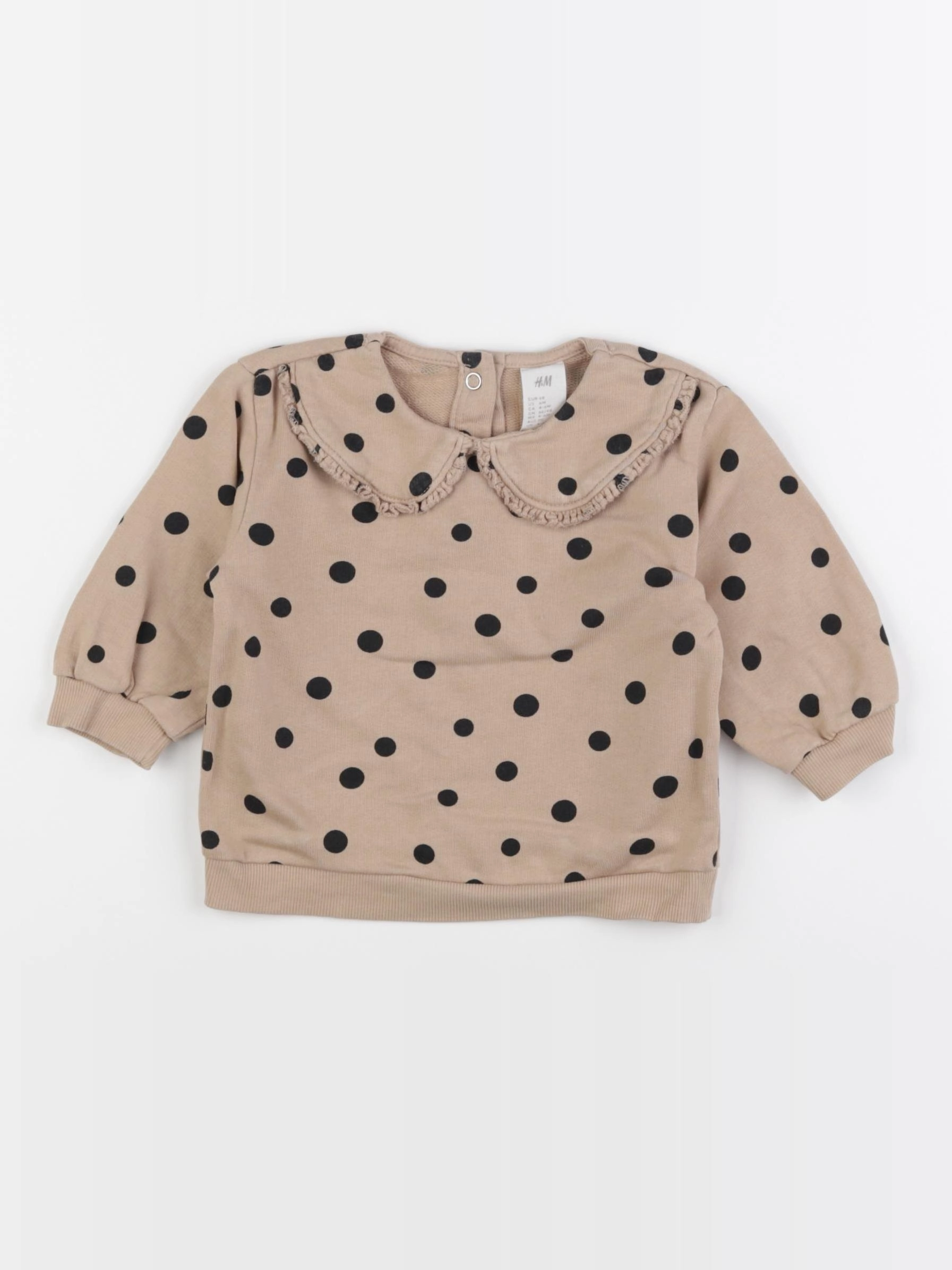 H&M - sweat marron - 3/6 mois