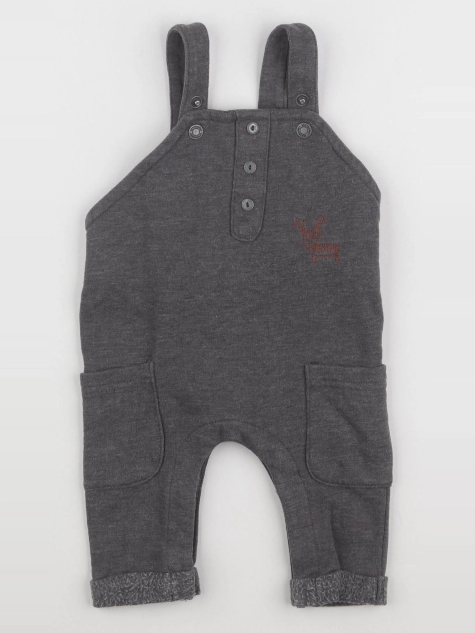 Vertbaudet - salopette gris - 3 mois