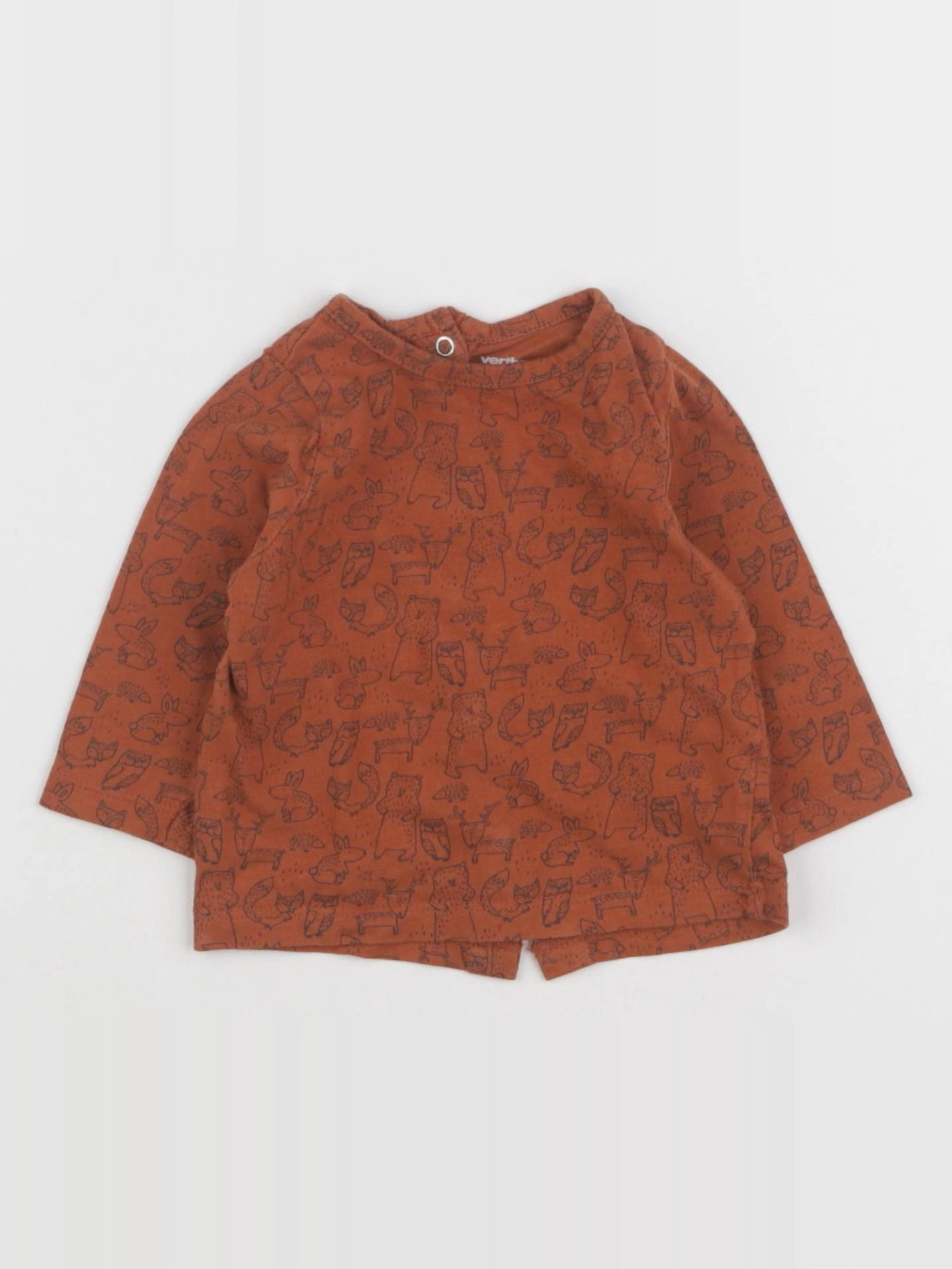 Vertbaudet - tee-shirt marron - 3 mois