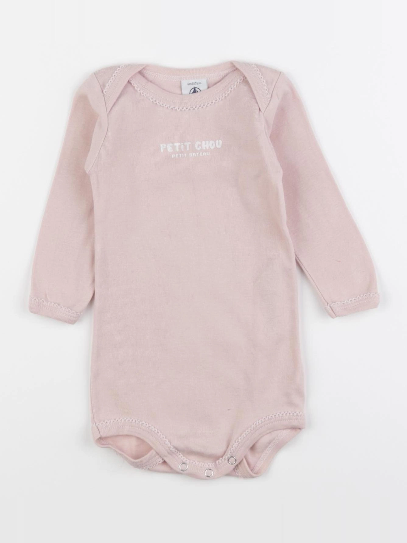 Petit Bateau - body rose - 6 mois