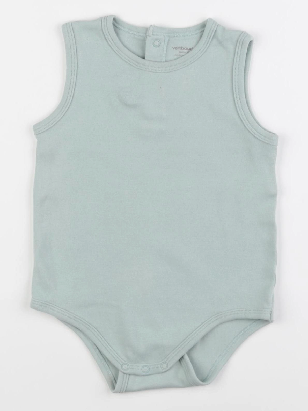 Vertbaudet - body vert - 24 mois
