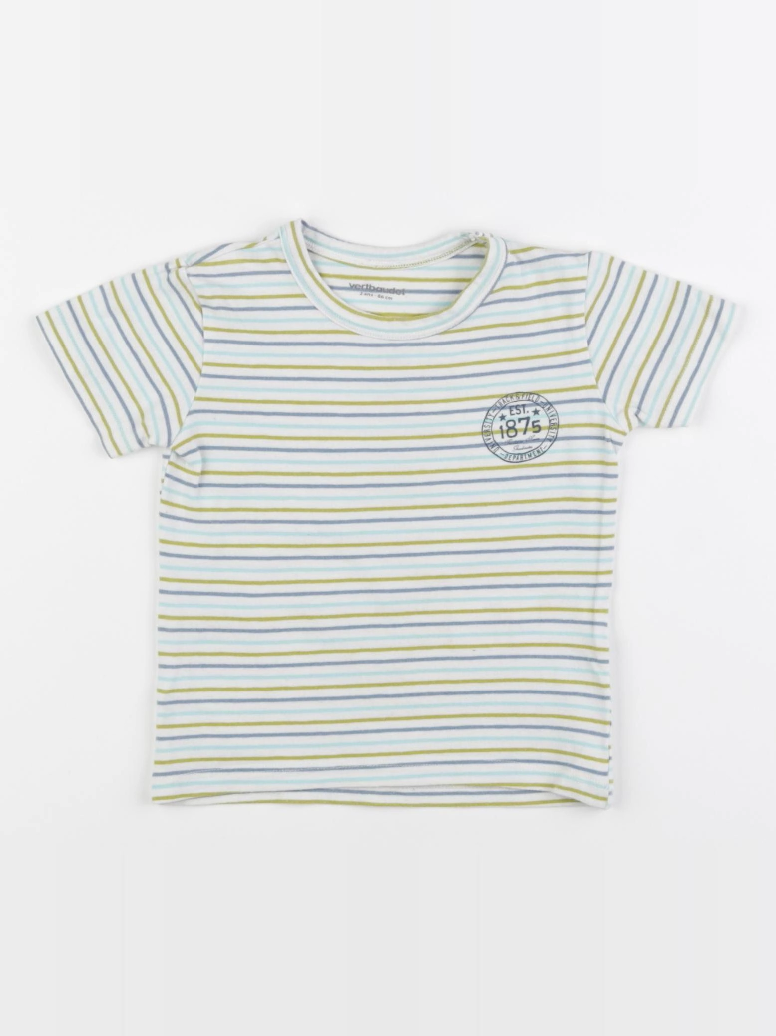 Vertbaudet - tee-shirt bleu - 2 ans