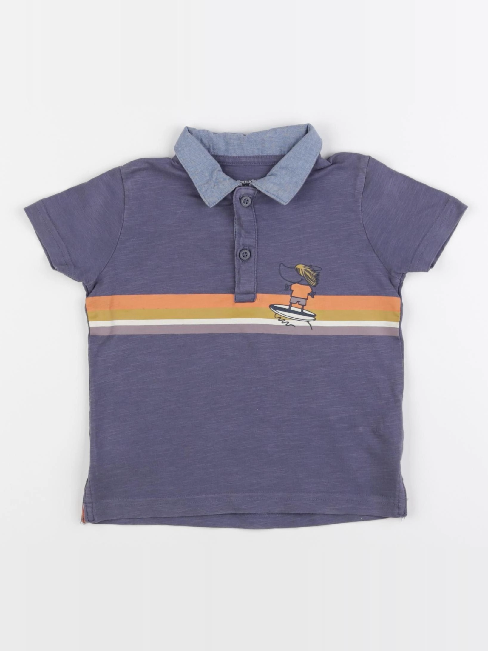 Vertbaudet - polo bleu - 2 ans