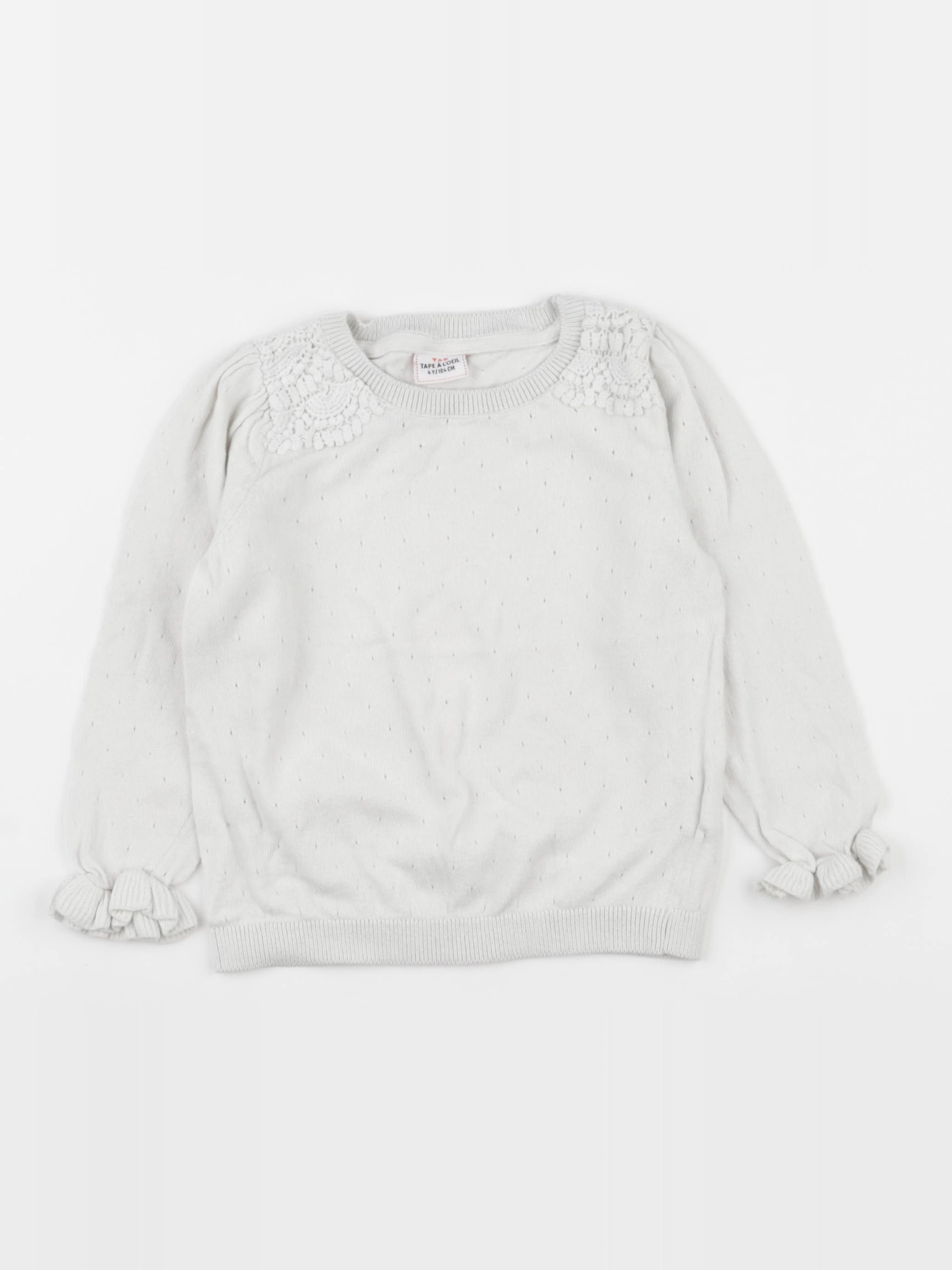 Tape à l'oeil - pull blanc - 4 ans