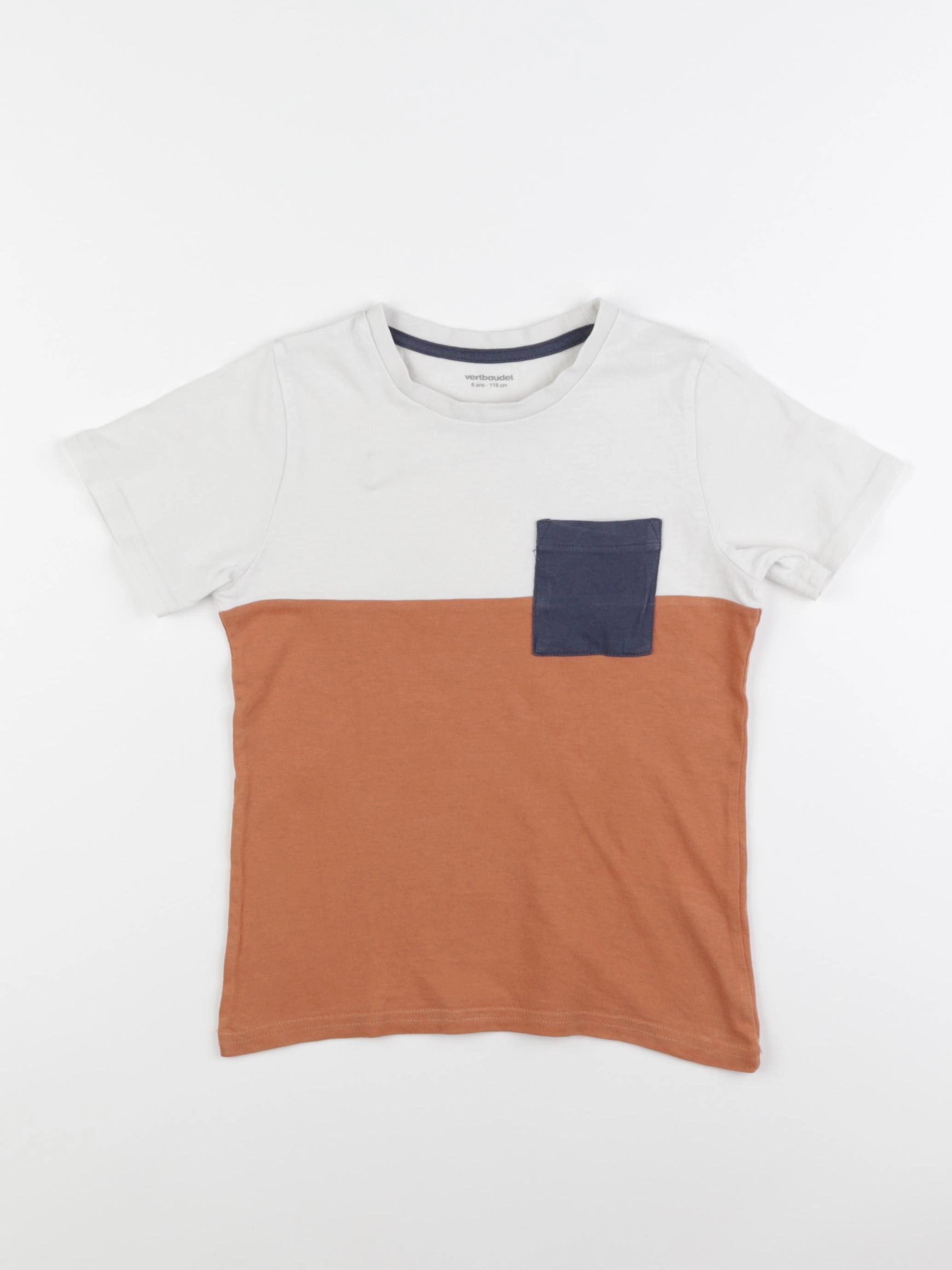 Vertbaudet - tee-shirt marron - 6 ans