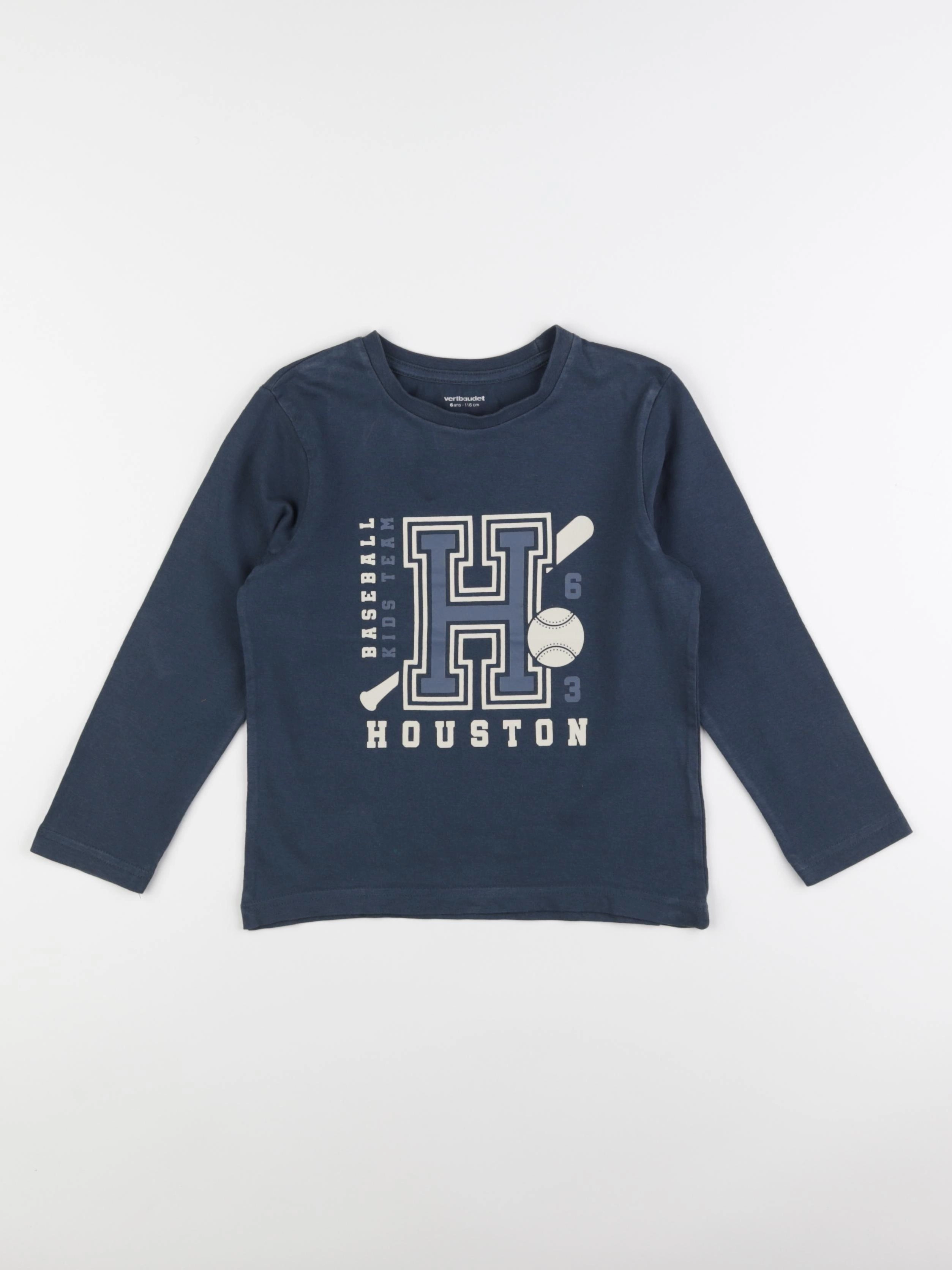 Vertbaudet - tee-shirt bleu - 6 ans