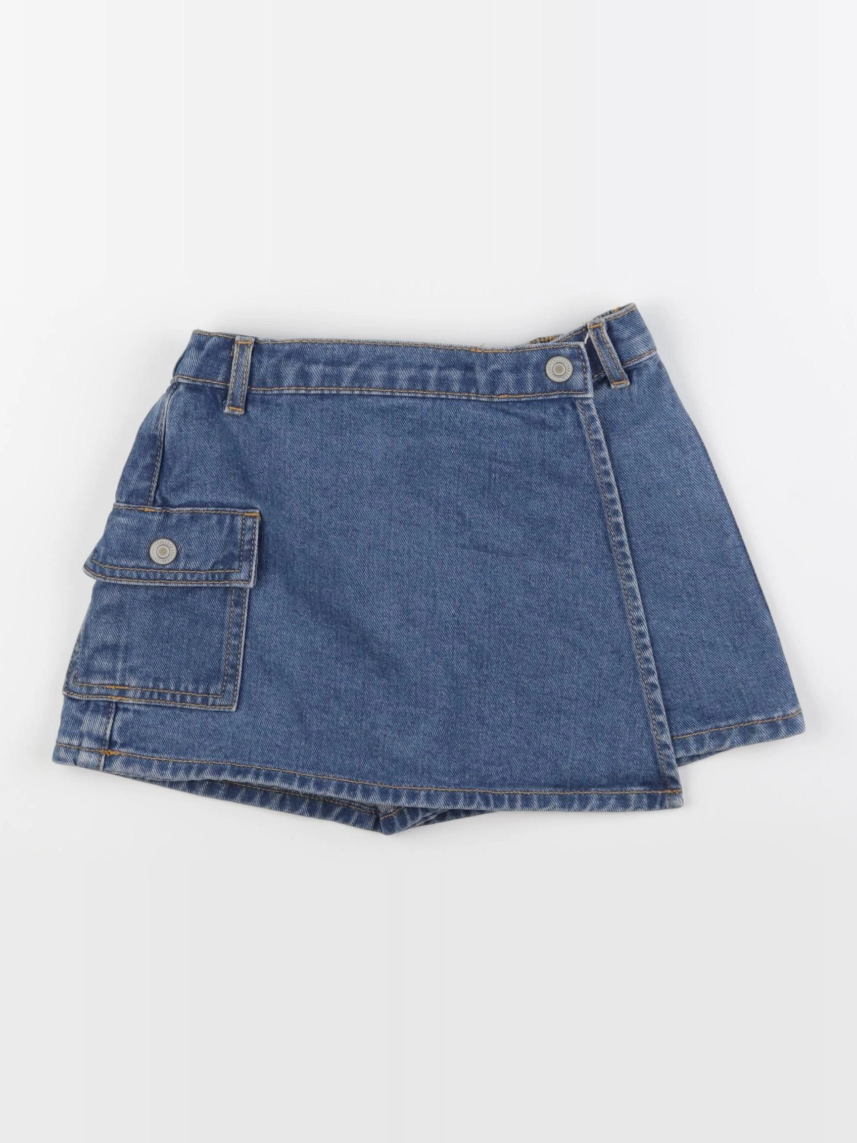 Vertbaudet - jupe short bleu - 7 ans