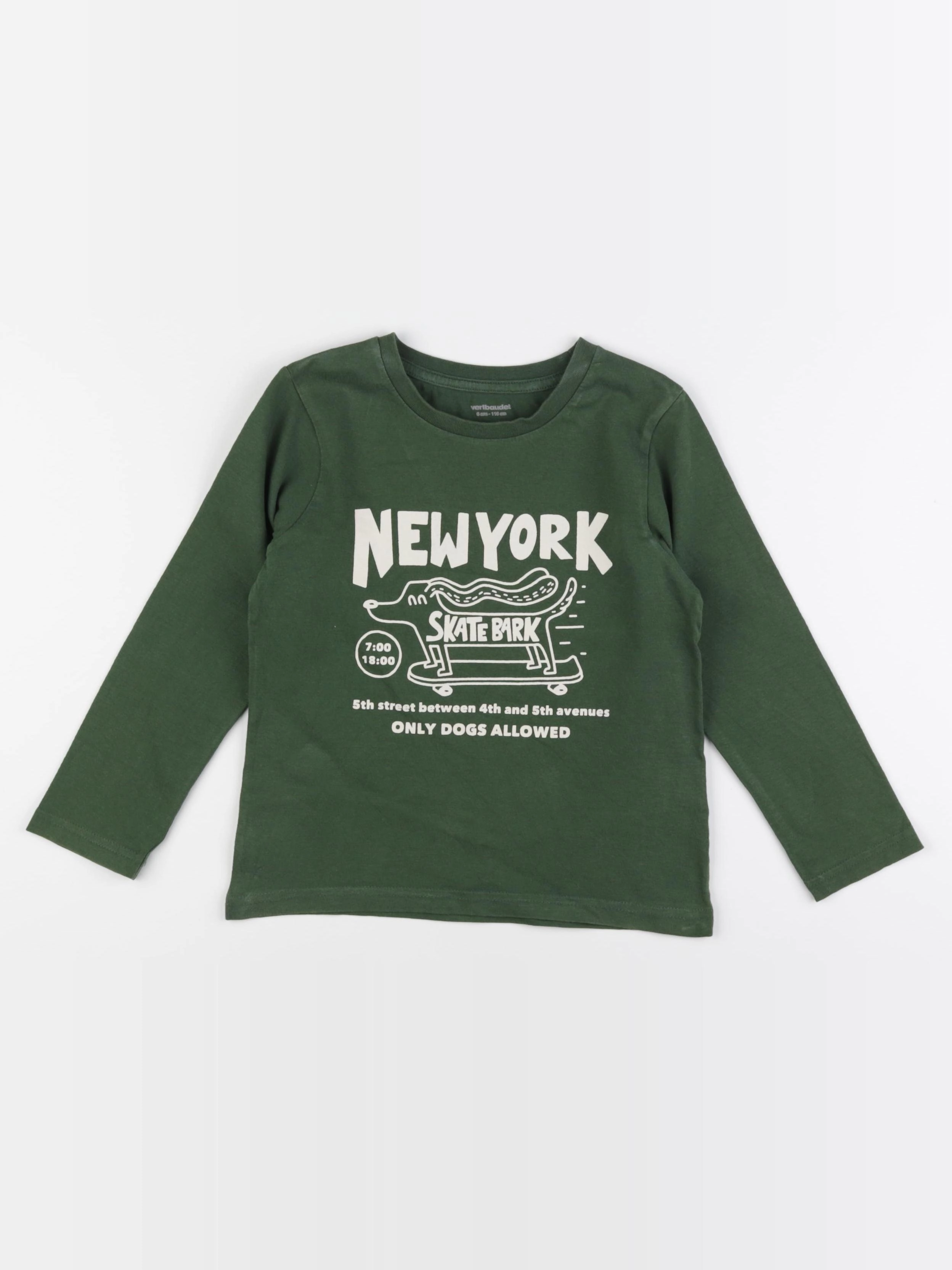 Vertbaudet - tee-shirt vert - 6 ans