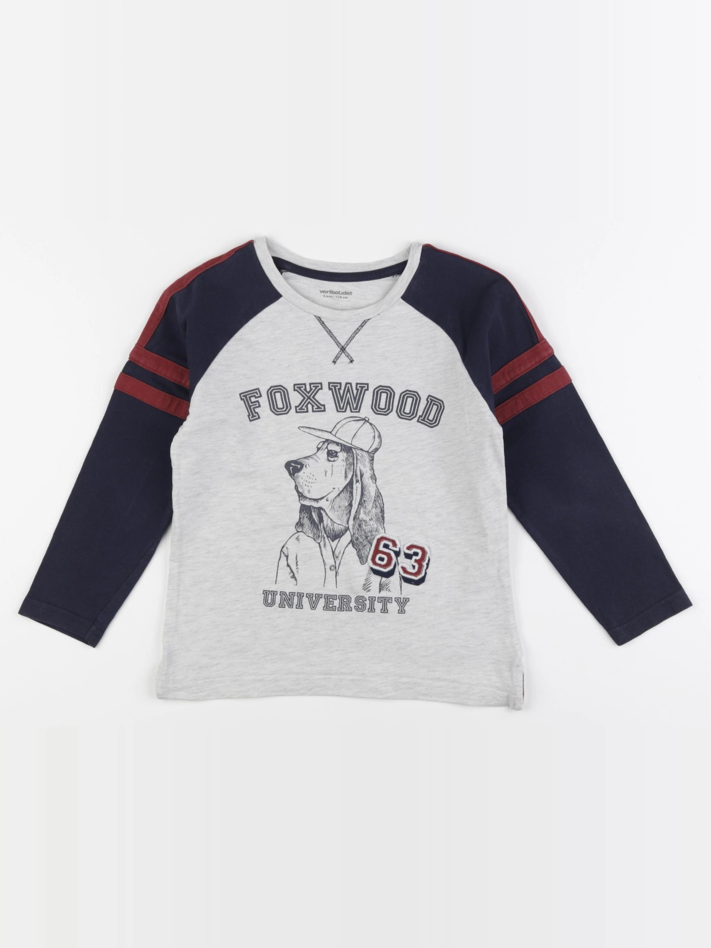 Vertbaudet - tee-shirt gris - 6 ans