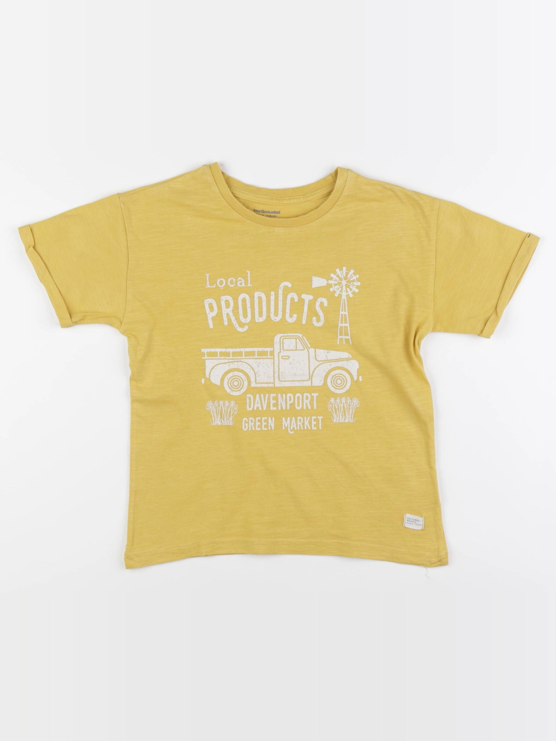 Vertbaudet - tee-shirt jaune - 6 ans