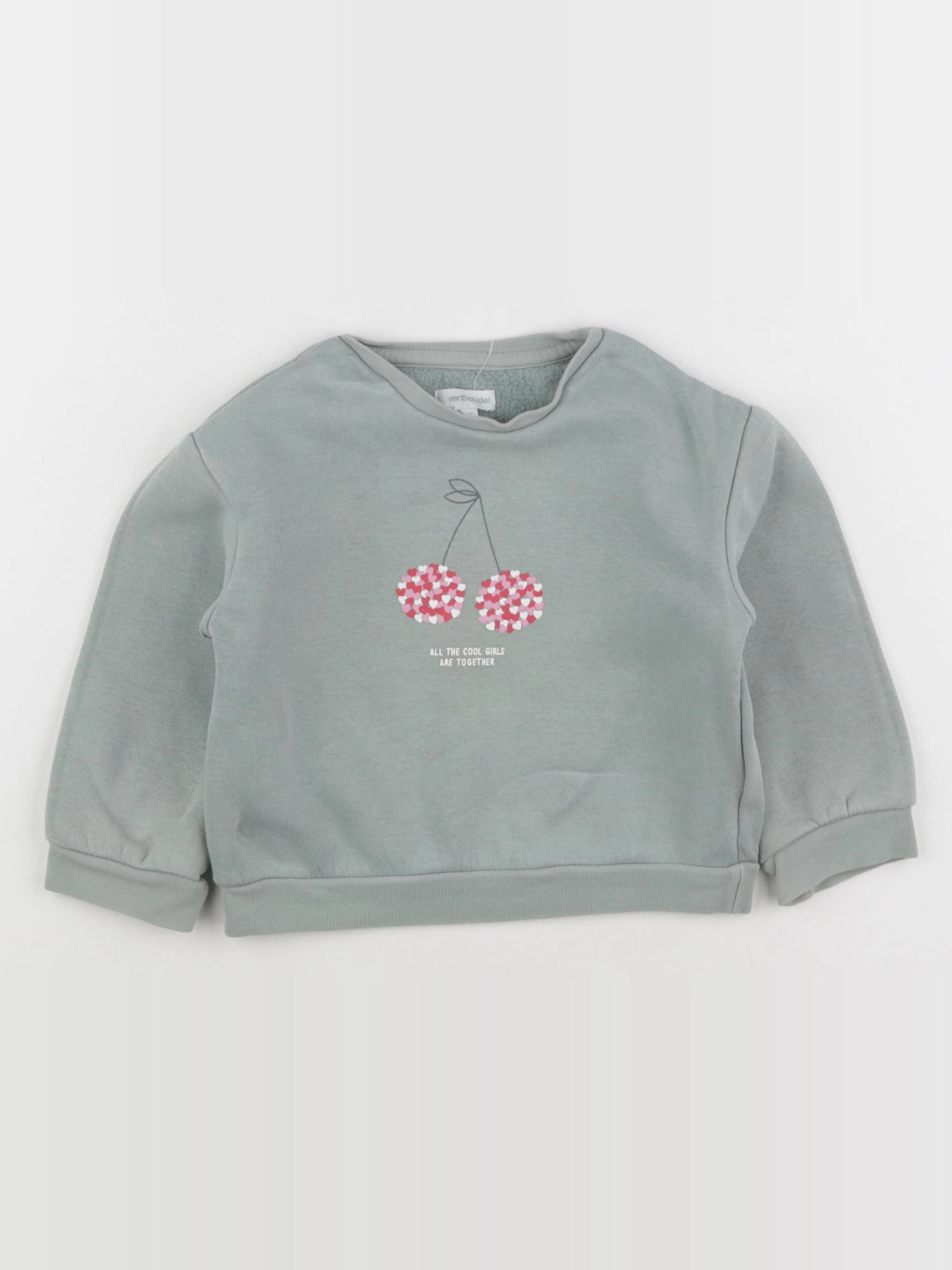 Vertbaudet - sweat vert - 3 ans