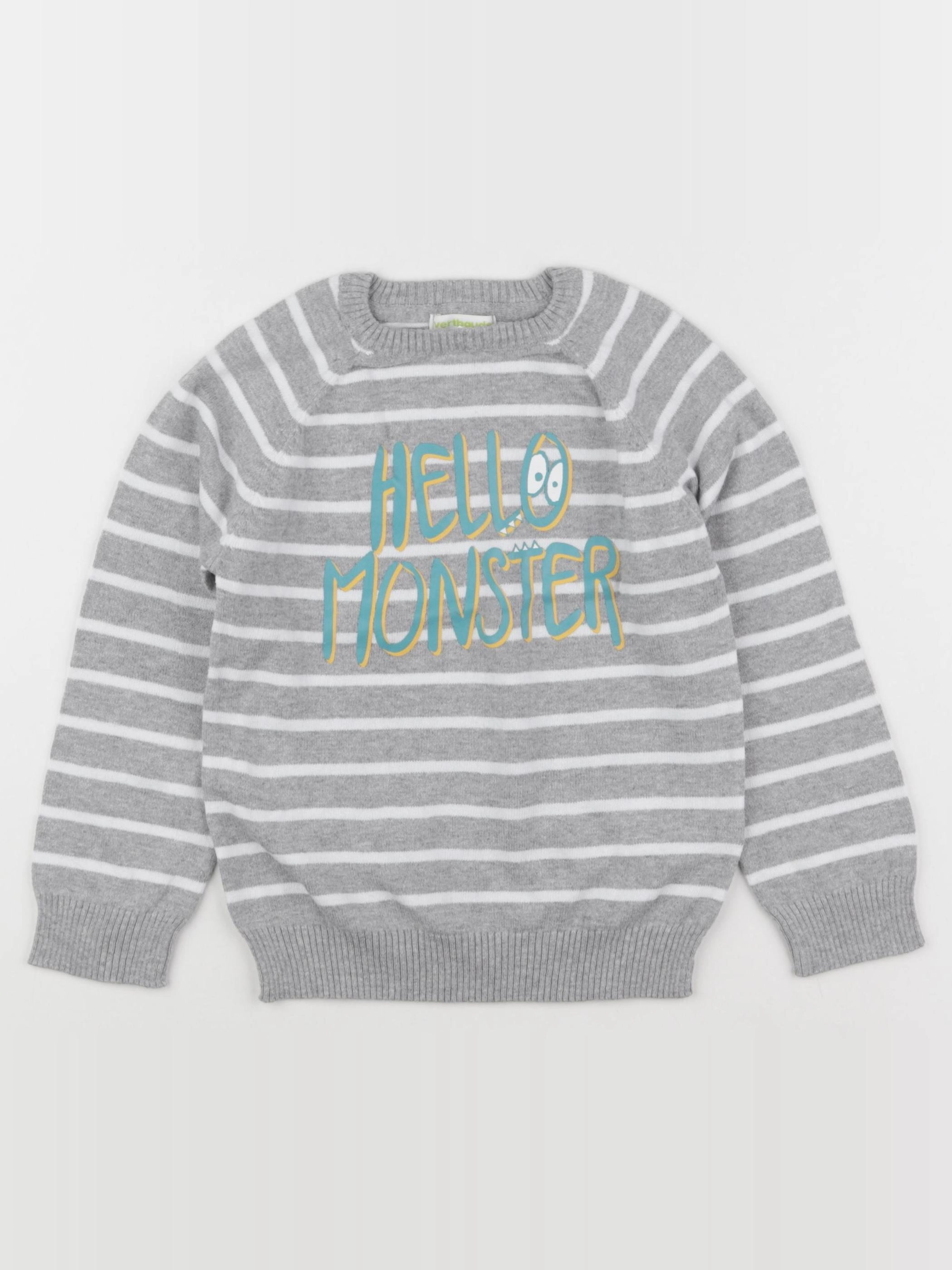 Vertbaudet - pull gris - 5 ans