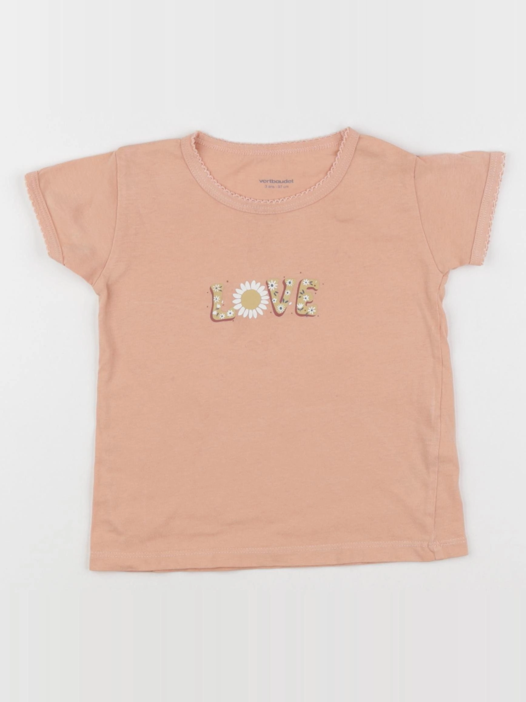 Vertbaudet - tee-shirt orange - 3 ans