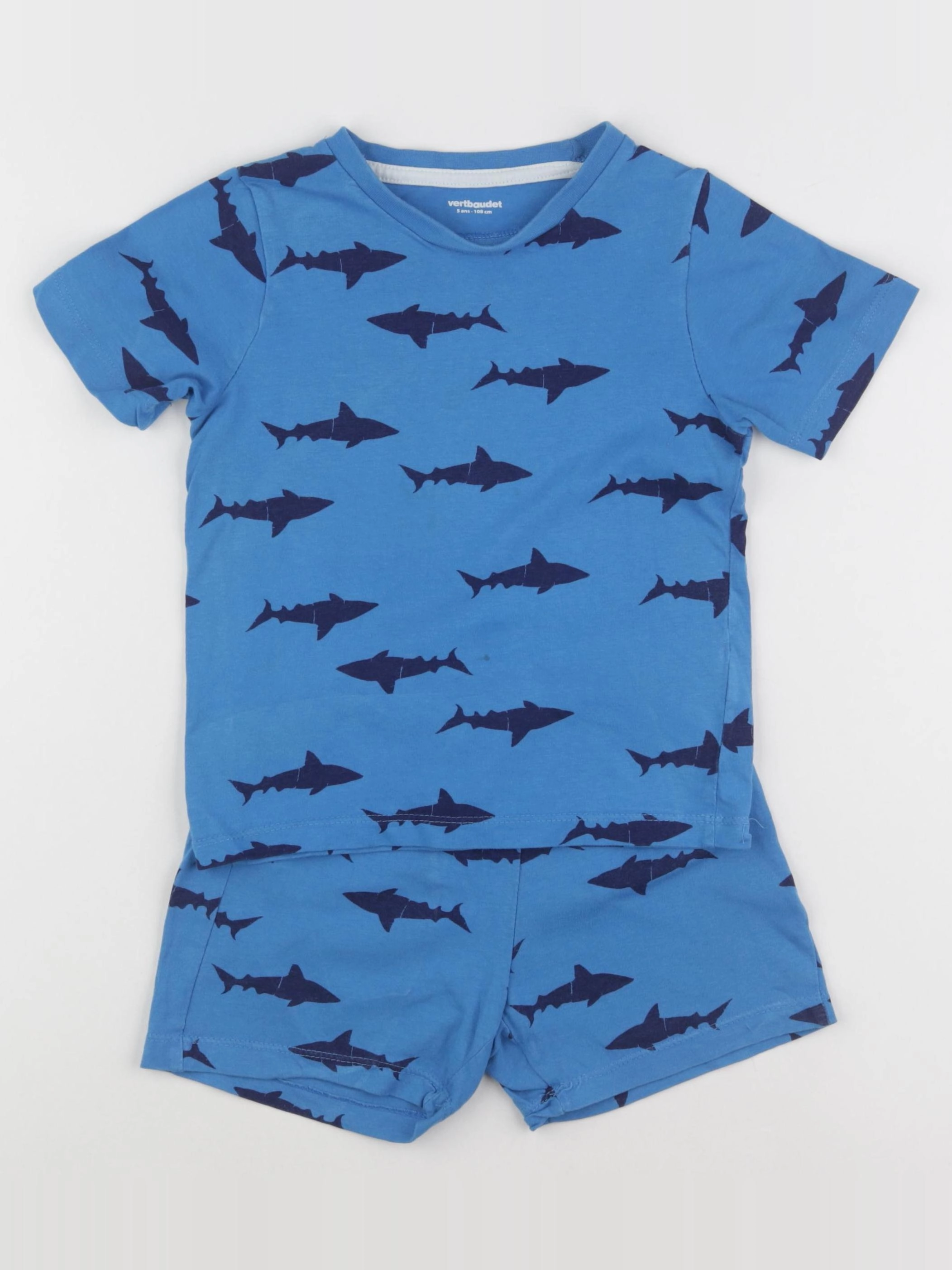 Vertbaudet - pyjama coton bleu - 5 ans