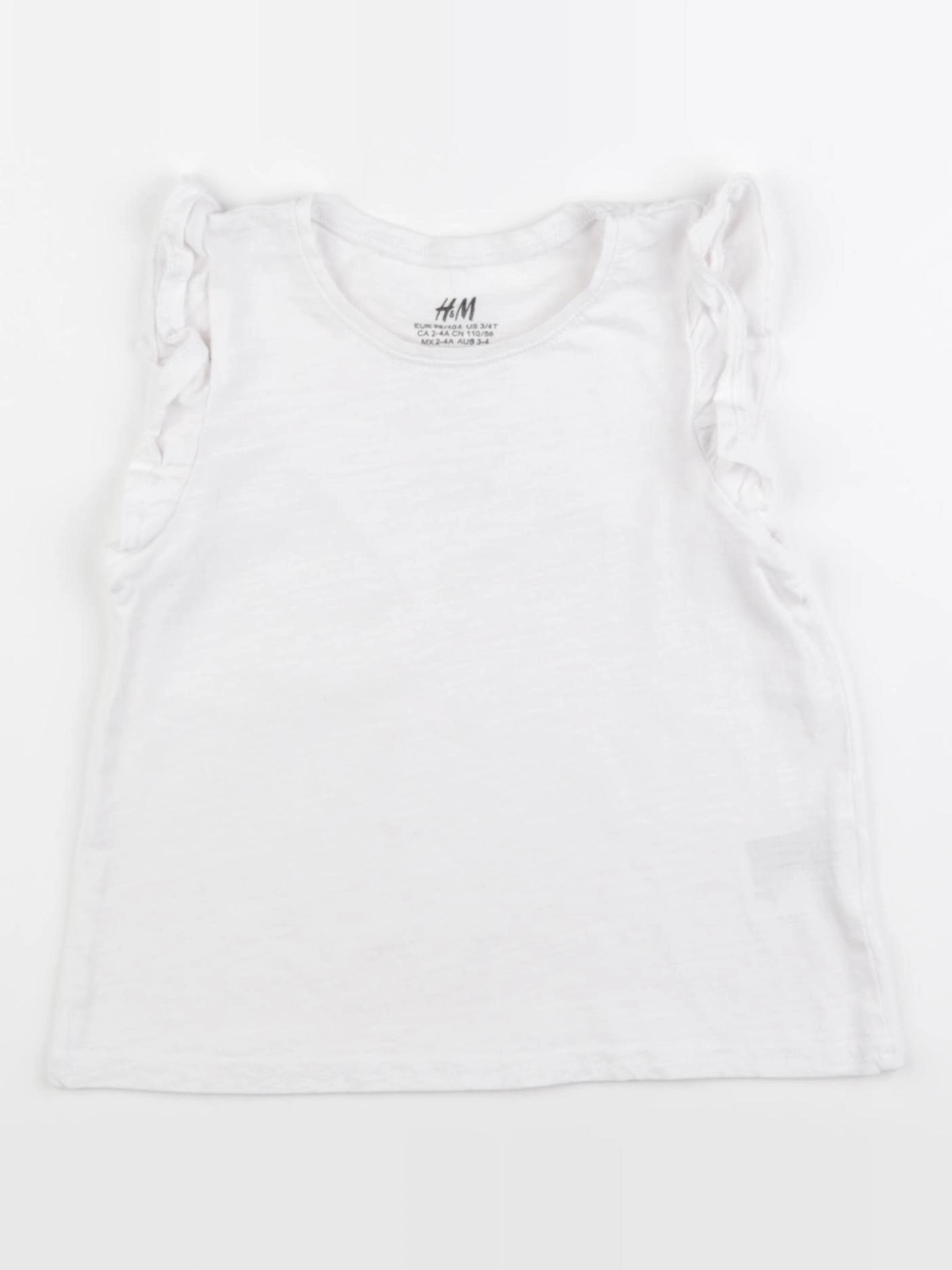 H&M - débardeur blanc - 3/4 ans