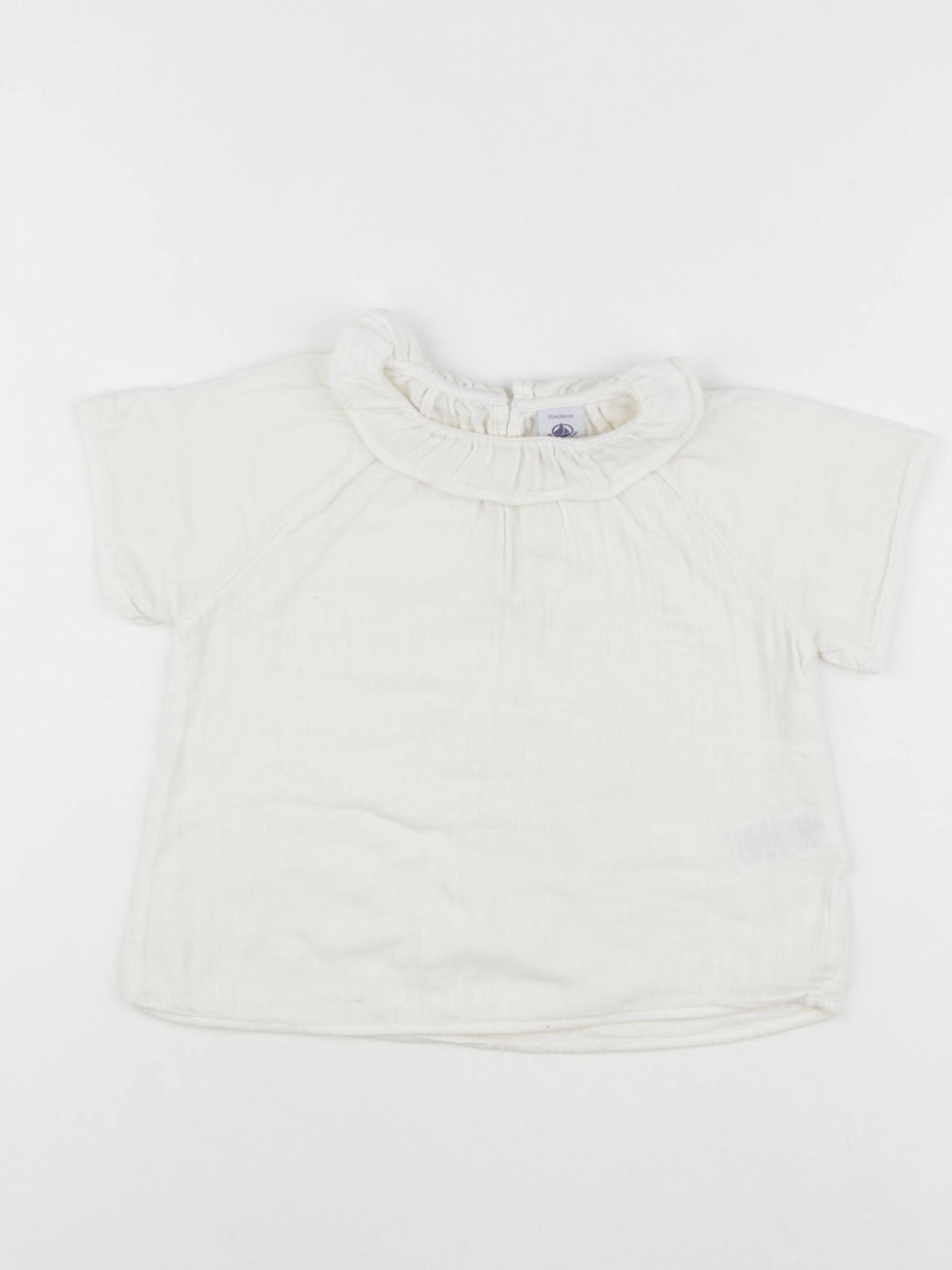 Petit Bateau - tee-shirt blanc - 24 mois