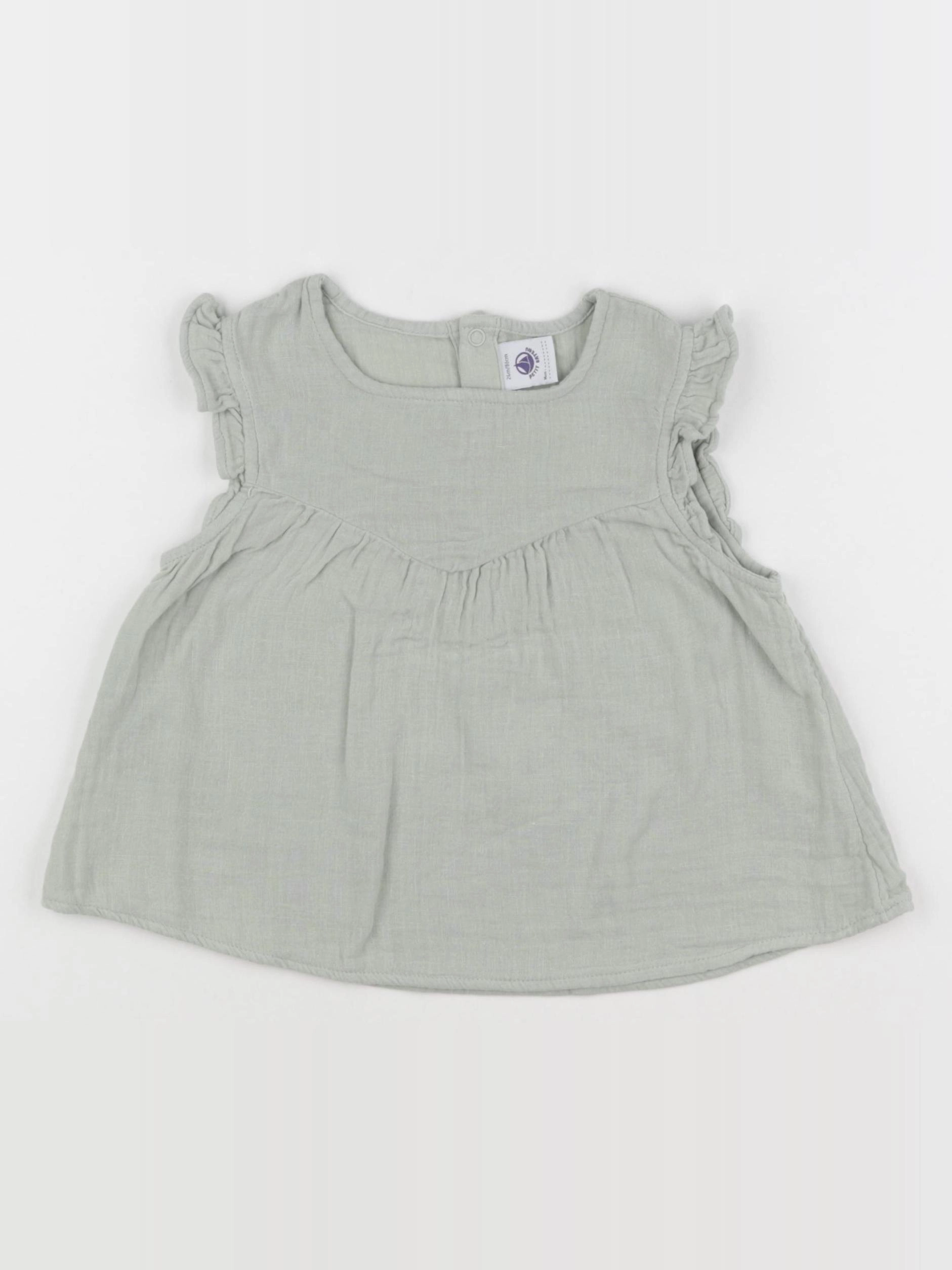 Petit Bateau - robe vert - 24 mois