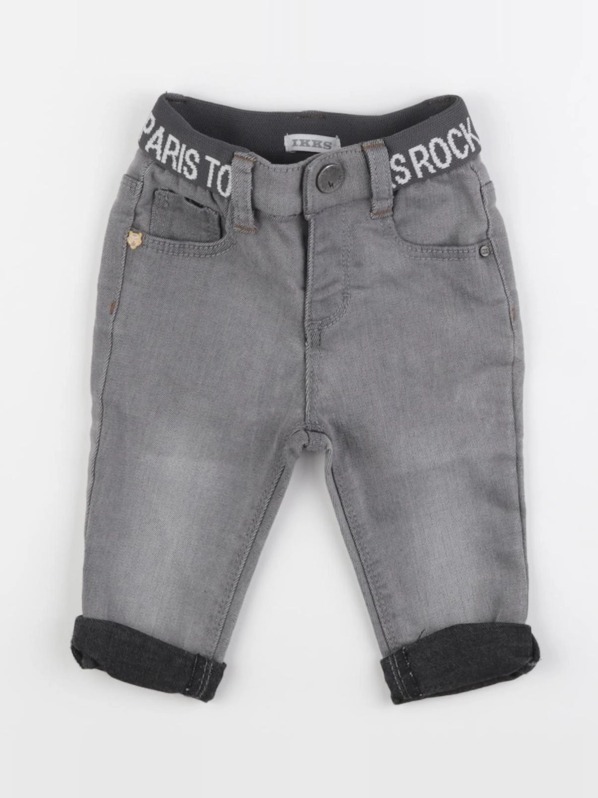 IKKS - jean gris - 6 mois
