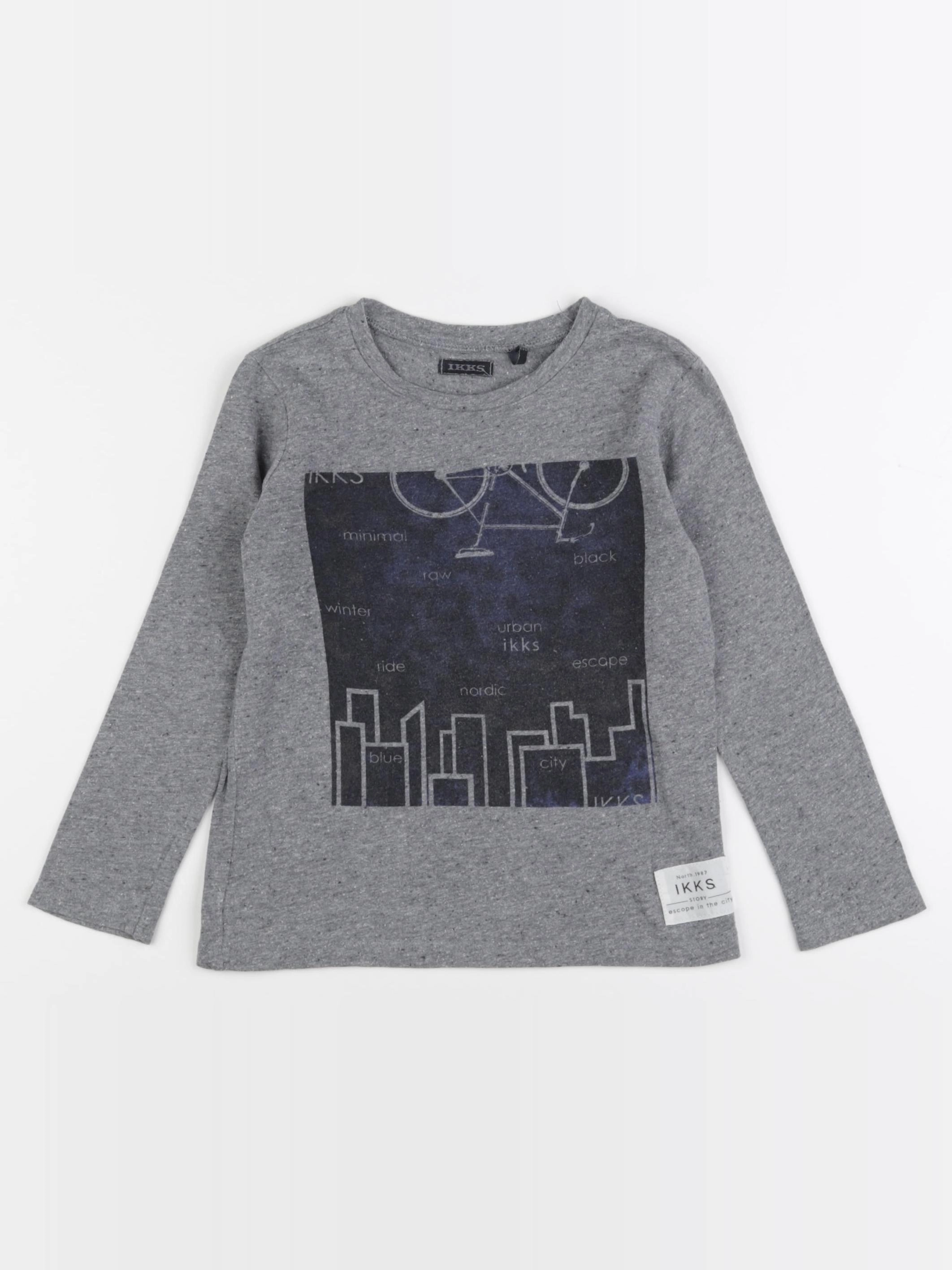 IKKS - tee-shirt gris - 4 ans
