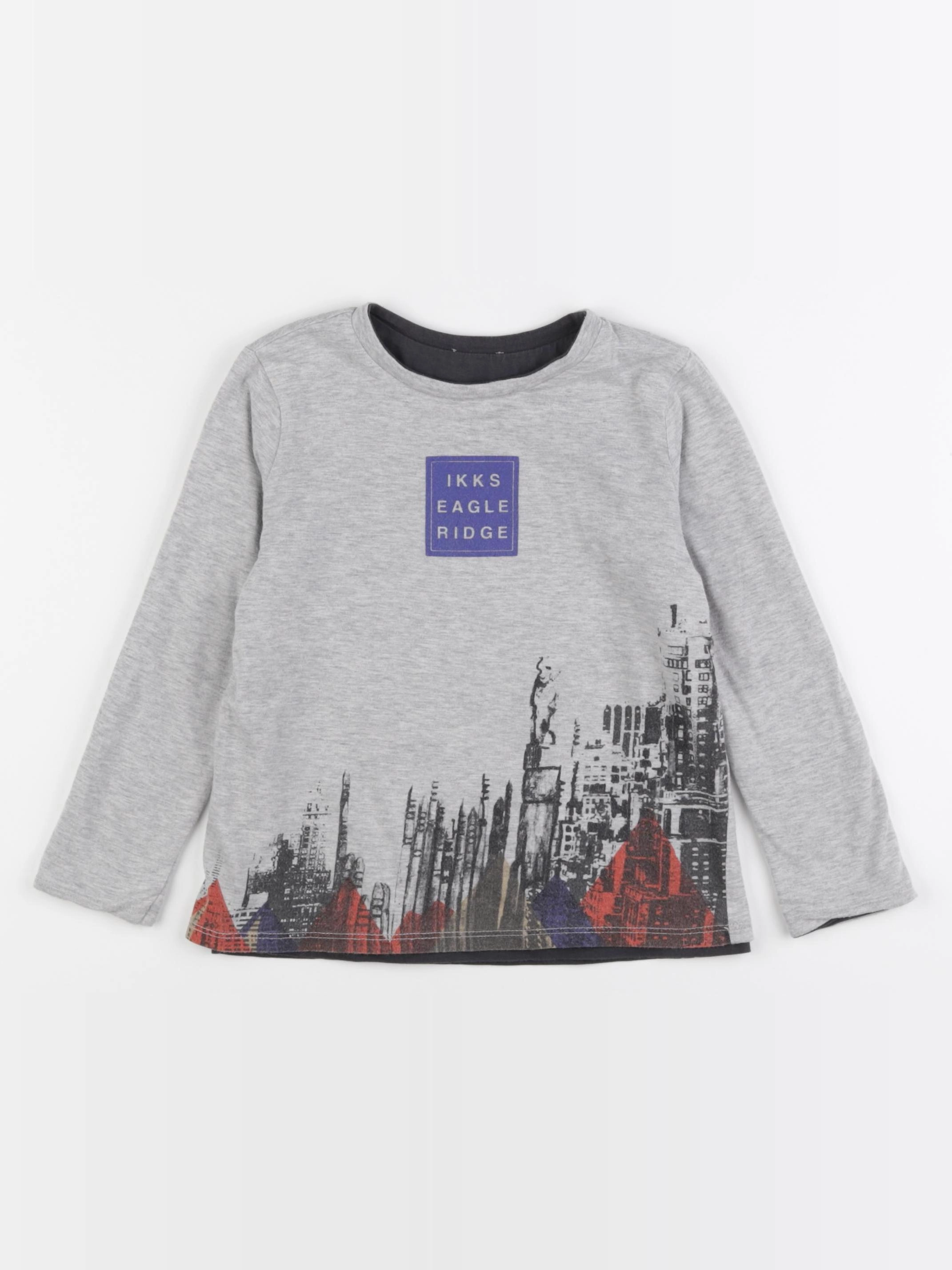 IKKS - tee-shirt réversible gris - 4 ans