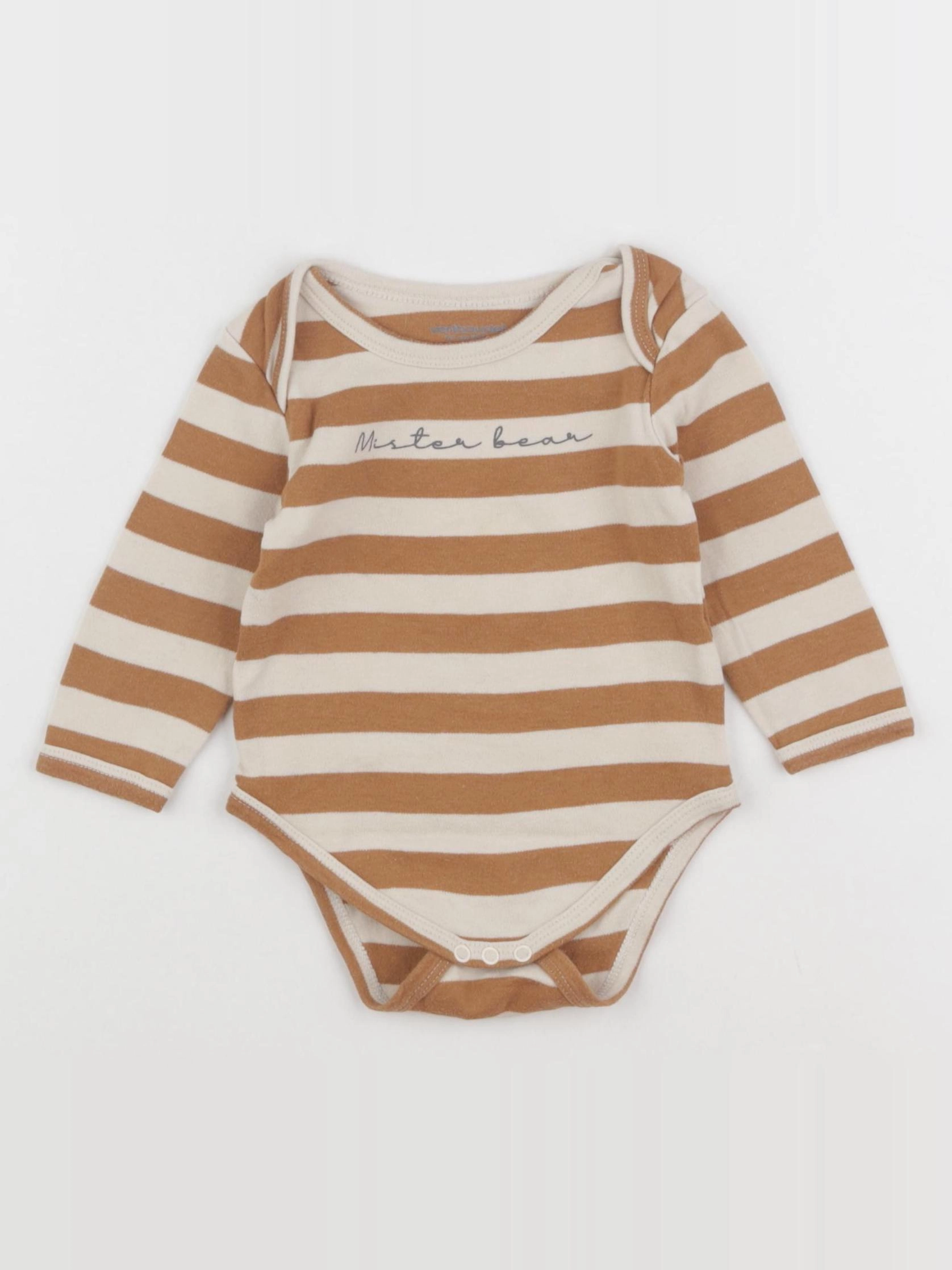Vertbaudet - body marron - 6 mois