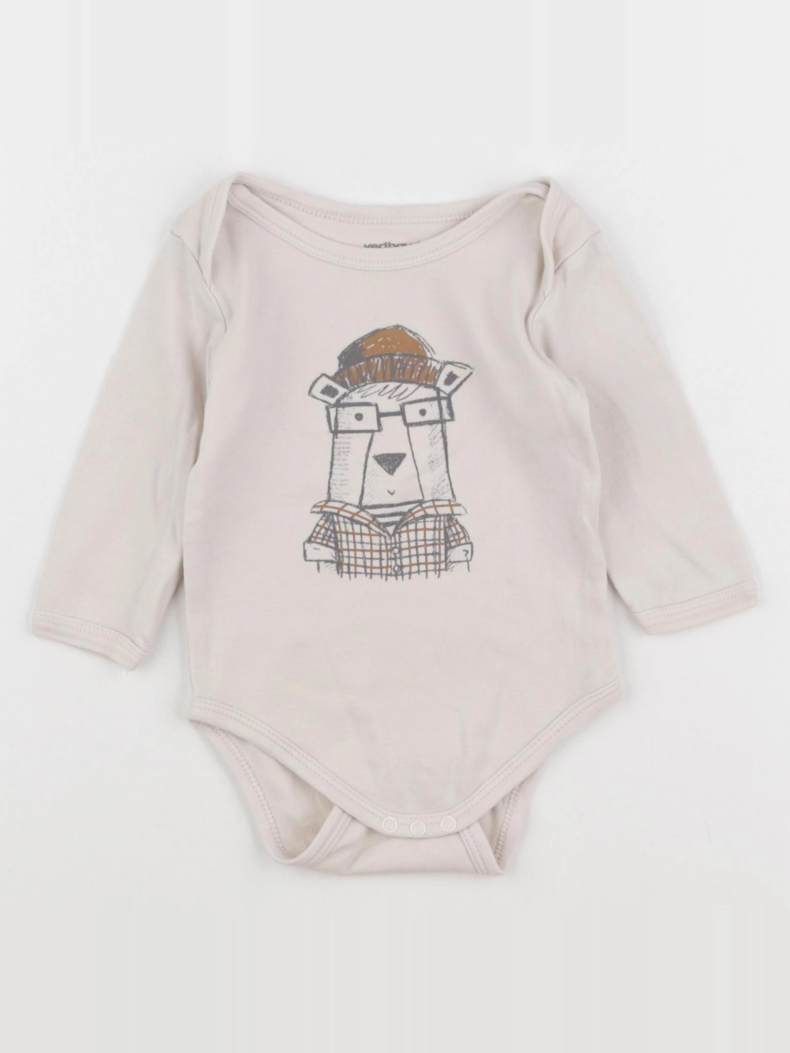 Vertbaudet - body beige - 6 mois