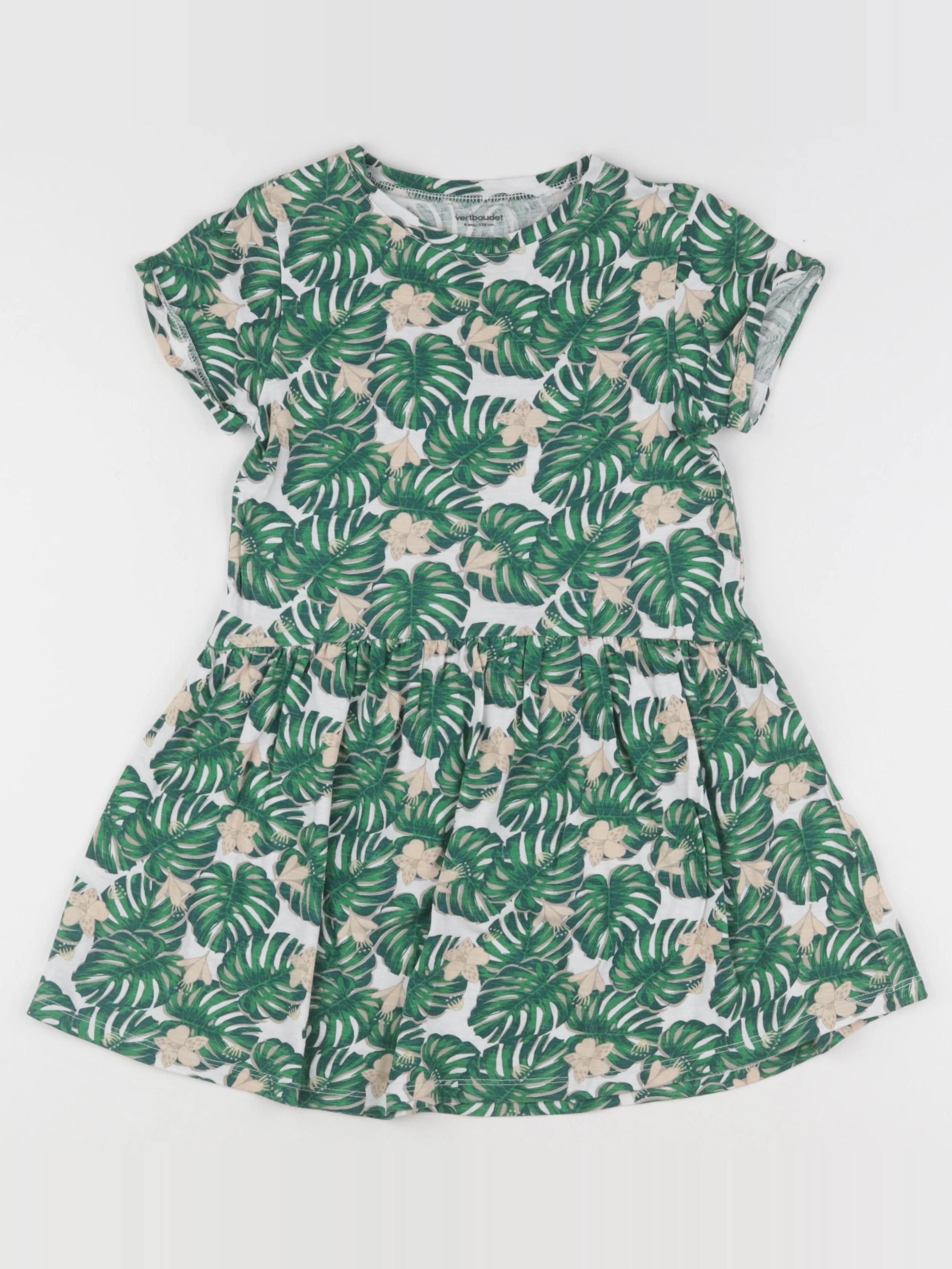 Vertbaudet - robe vert - 8 ans