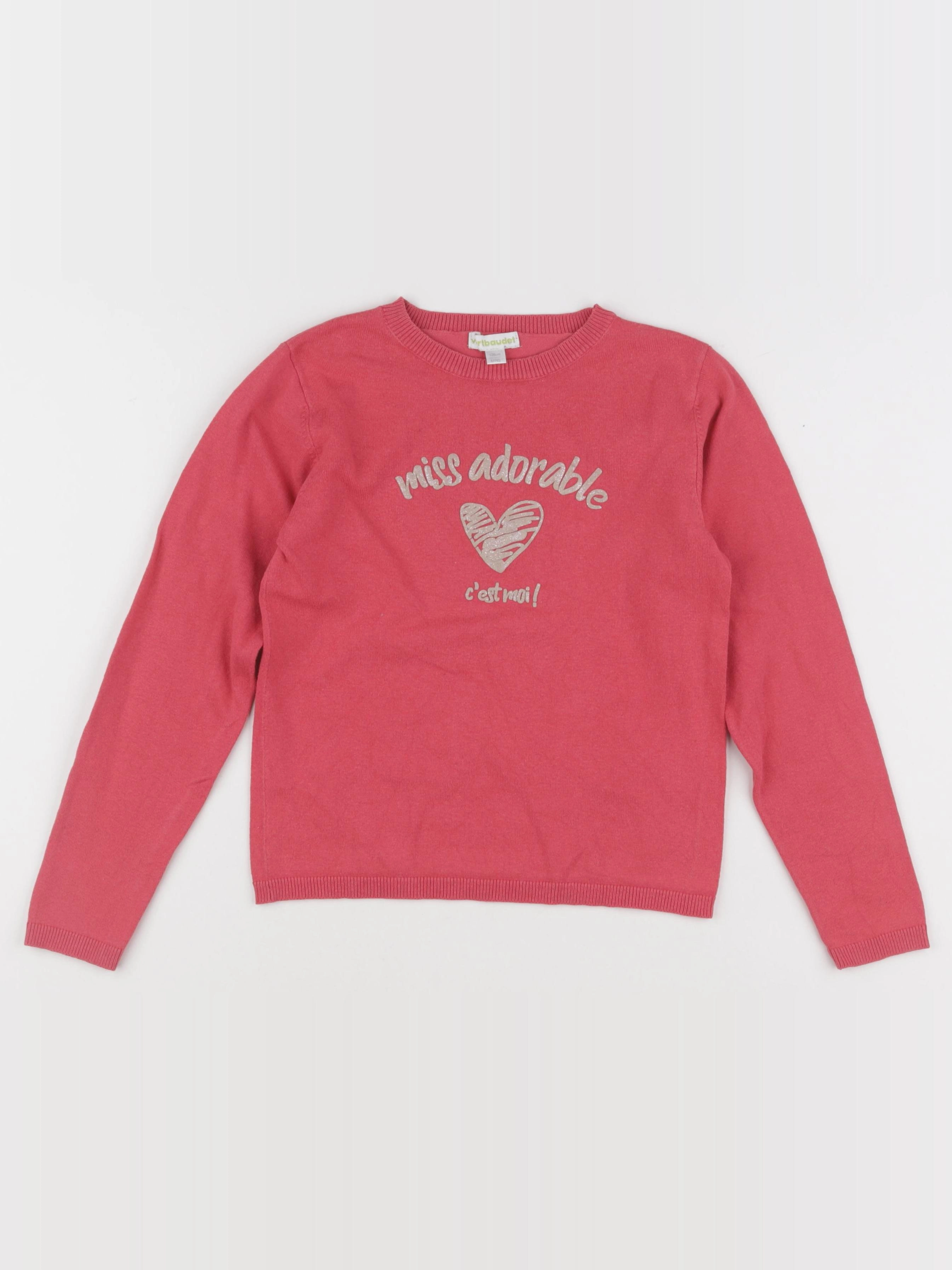 Vertbaudet - pull rose - 6 ans