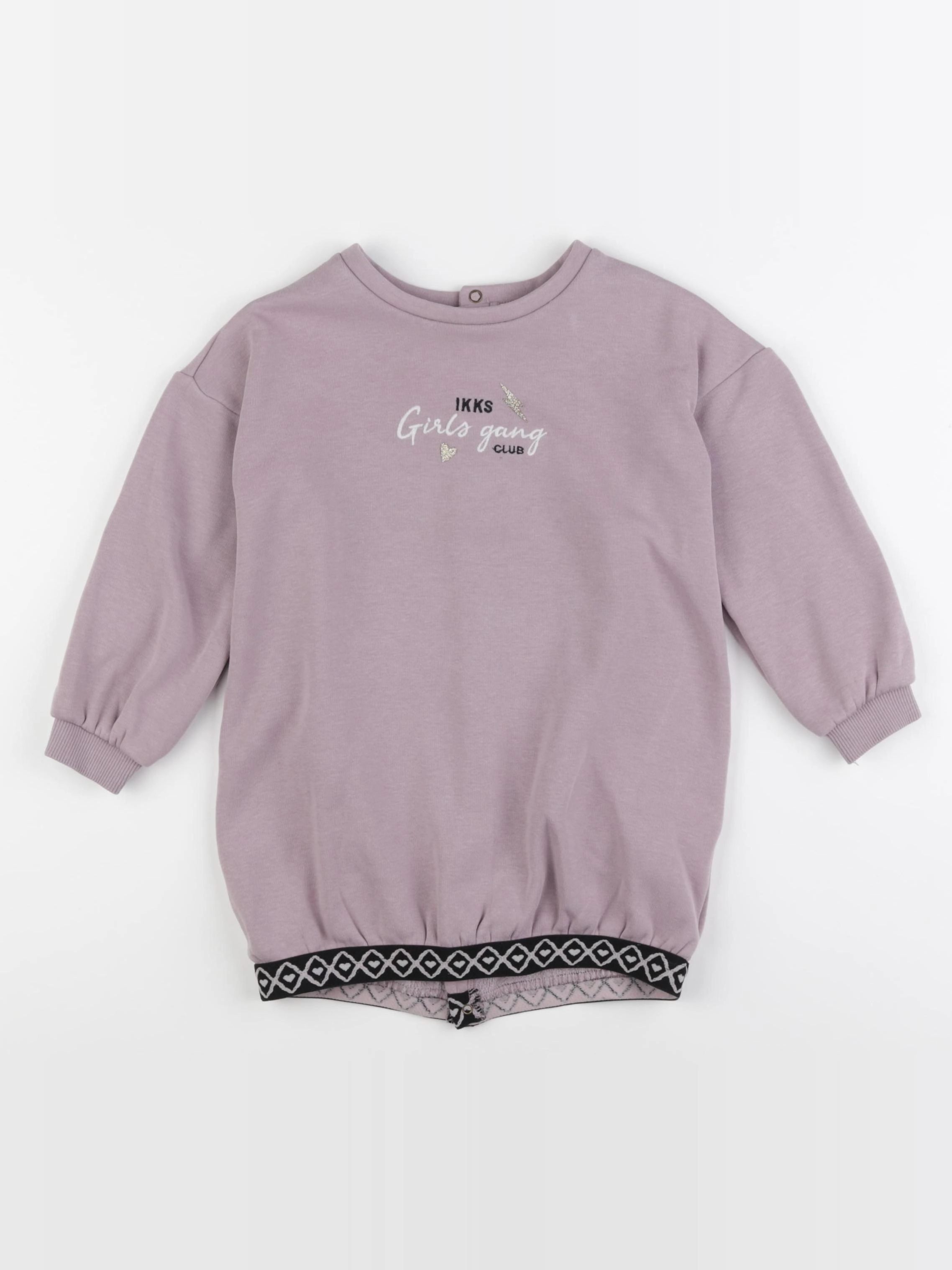 IKKS - robe violet, or - 3 ans