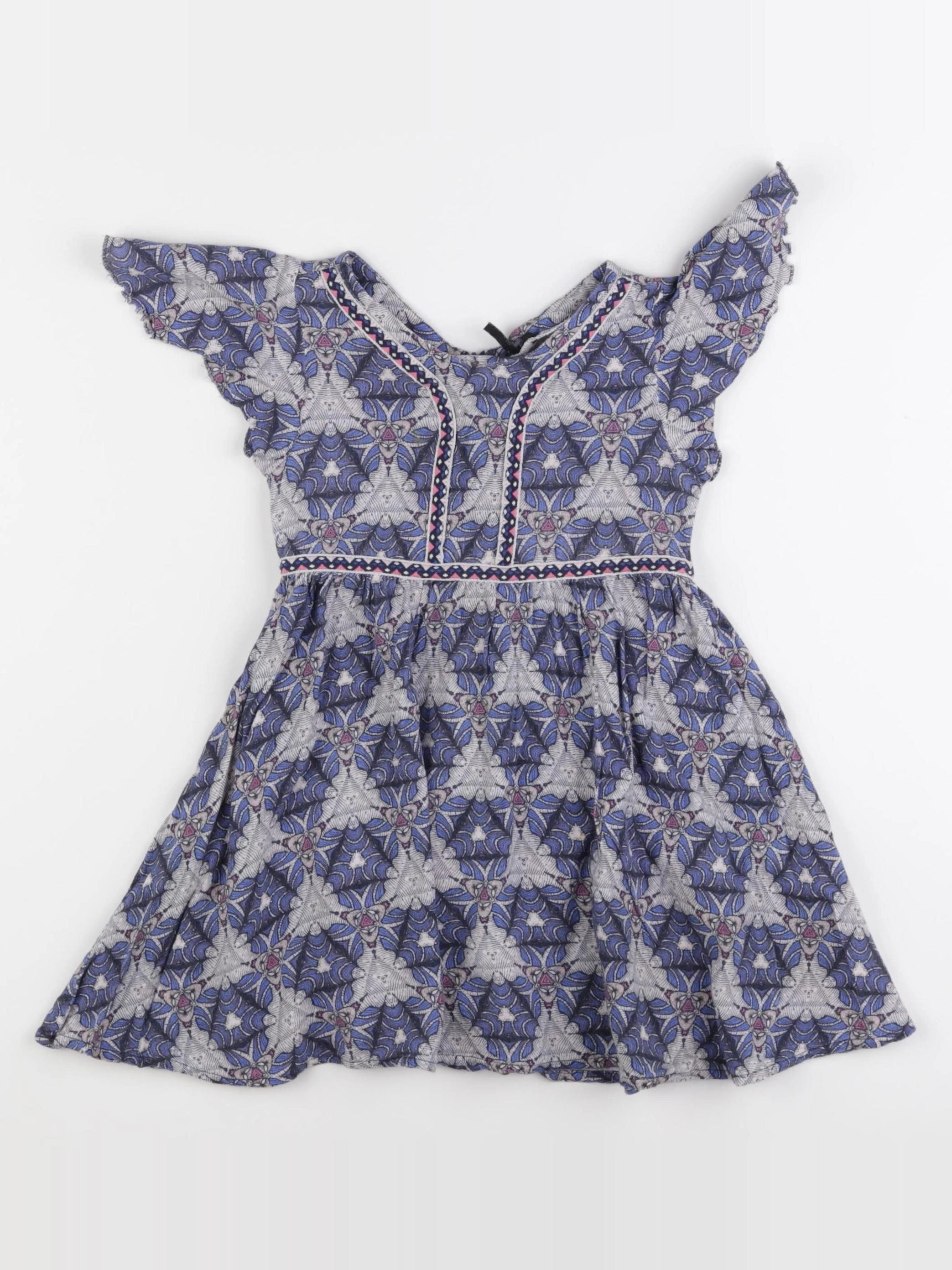 IKKS - robe bleu, rose - 3 ans