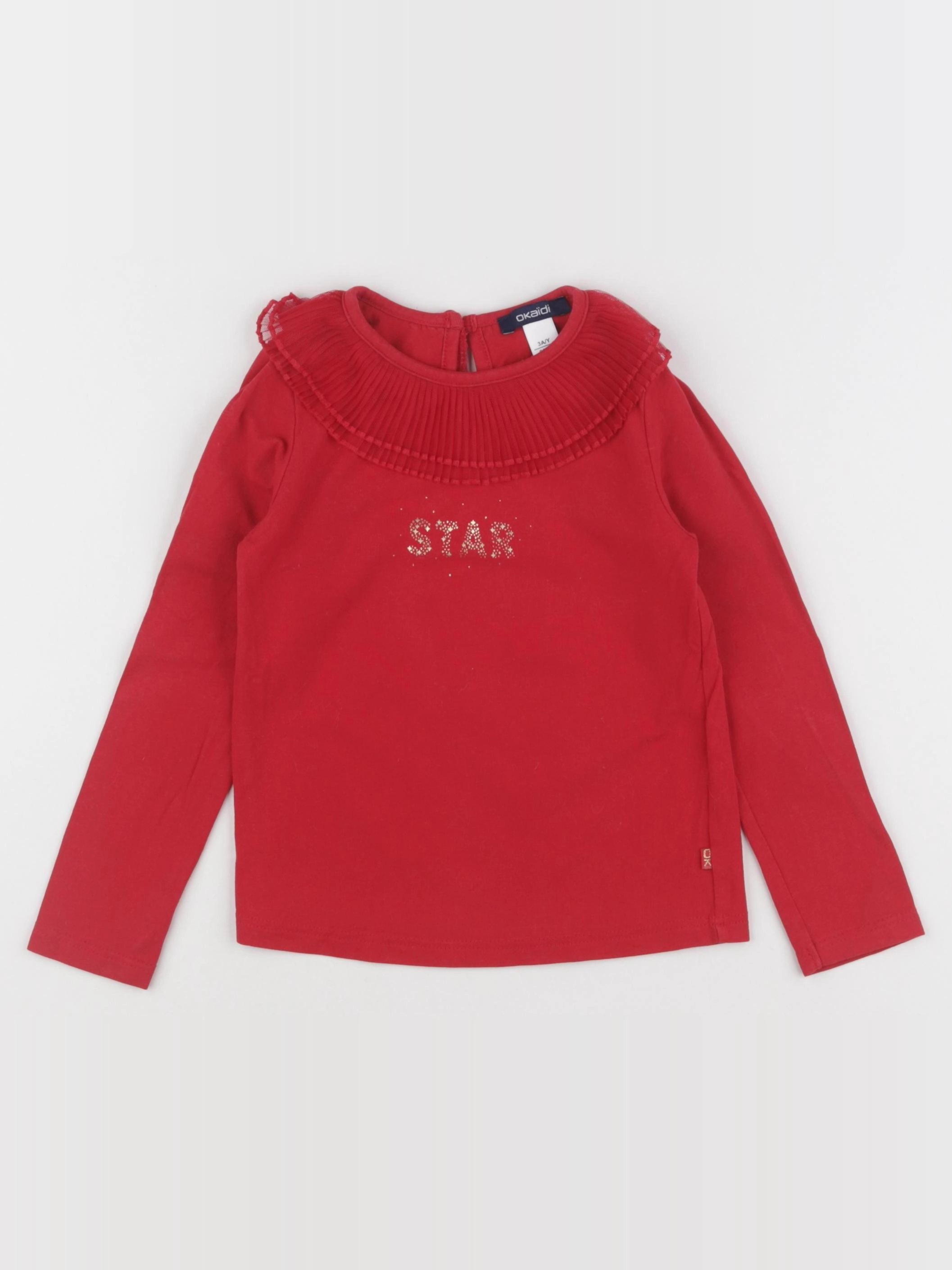Okaidi - tee-shirt rouge - 3 ans