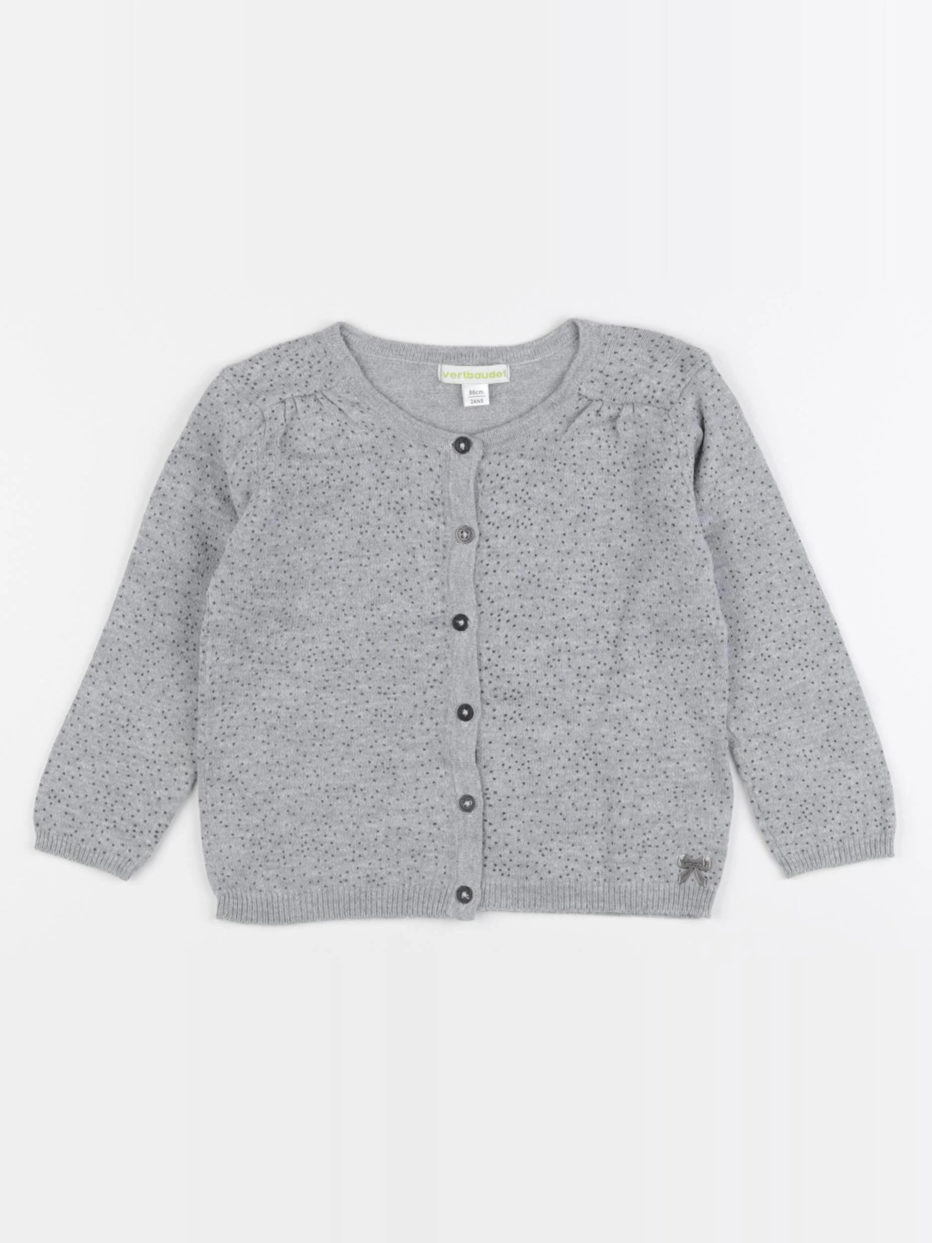 Vertbaudet - gilet gris - 2 ans